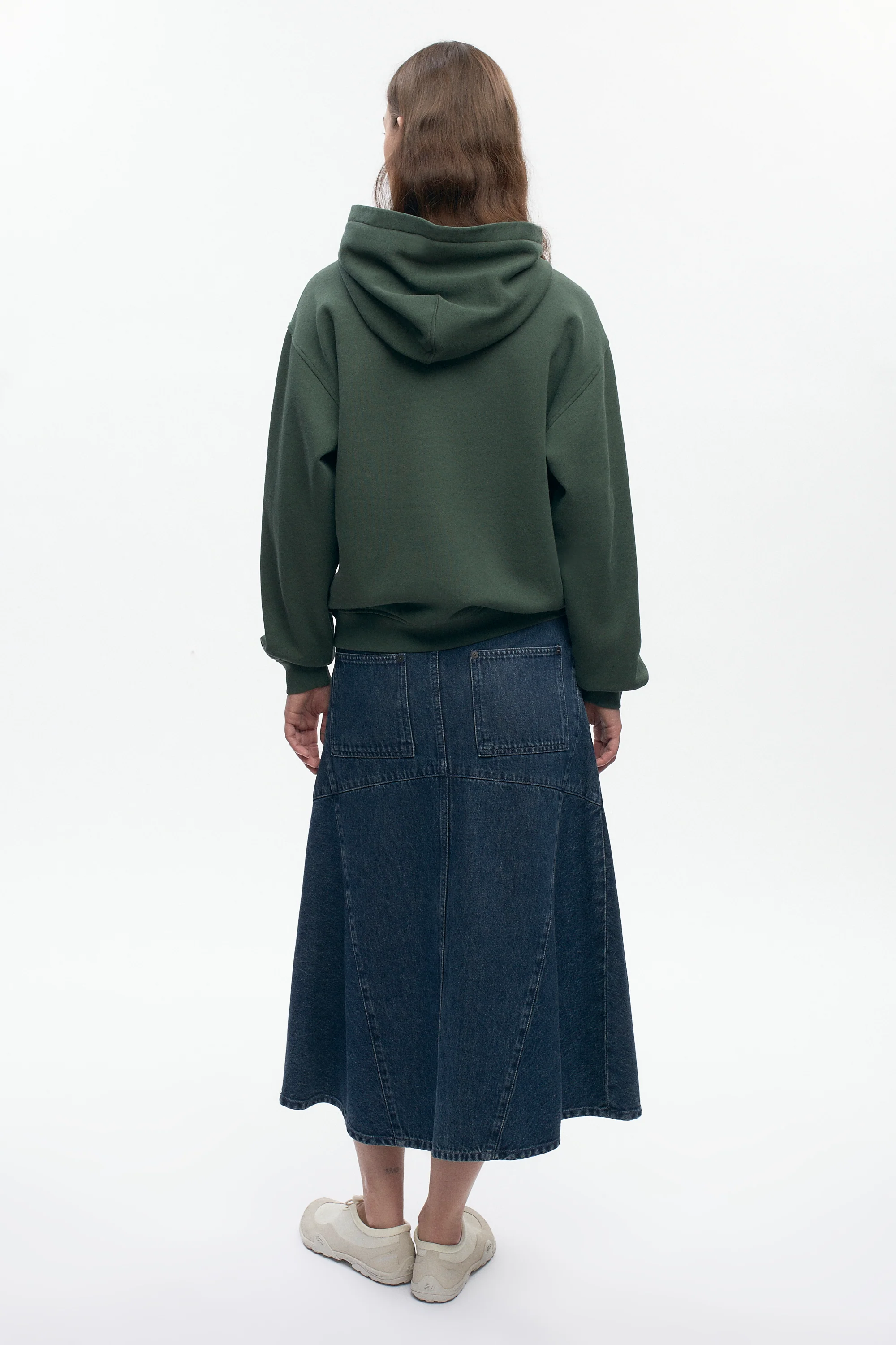 Women's Essential Hoodie in Bottle Green - Image 7