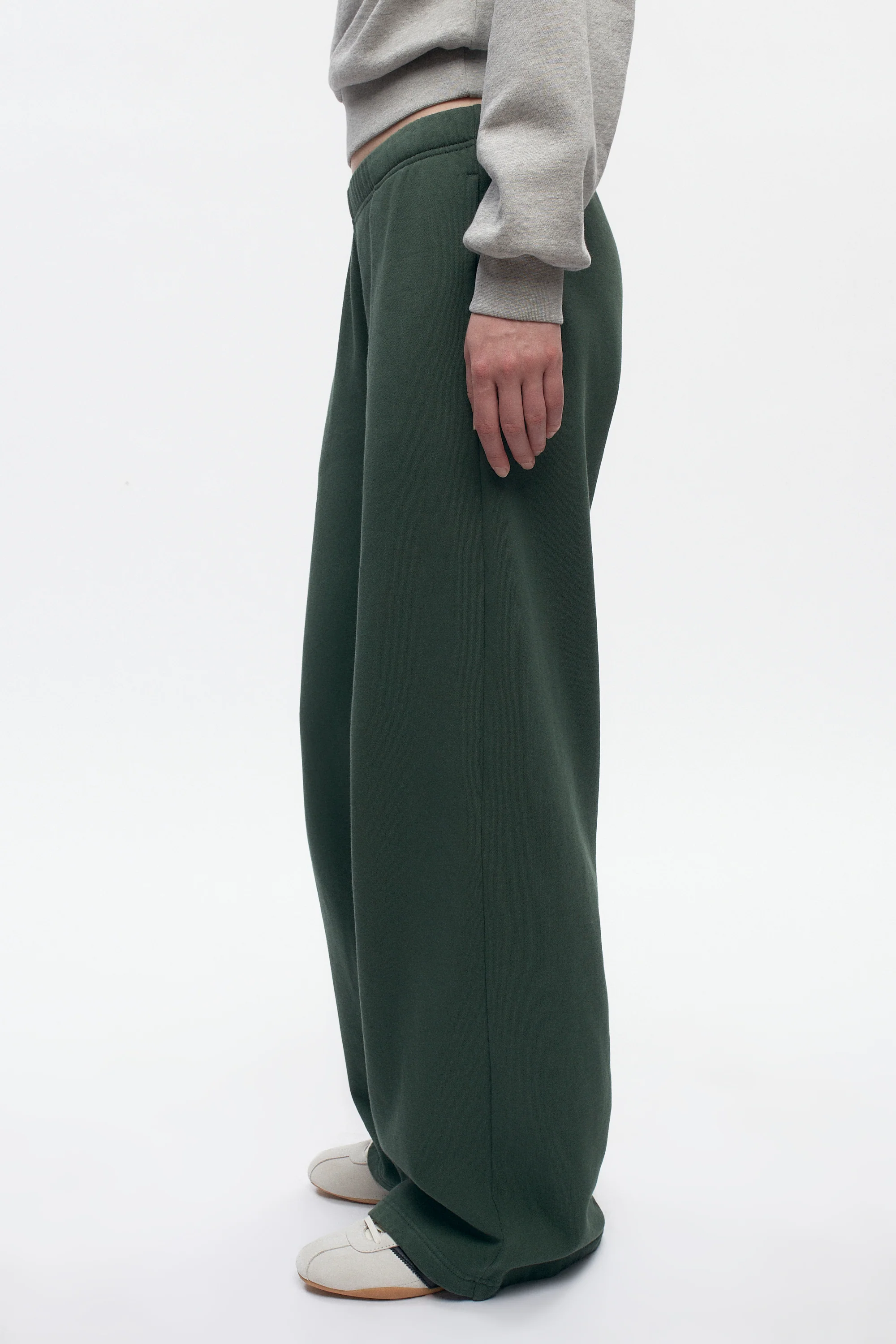Women's Essential Straight Sweatpant in Bottle Green - Image 4