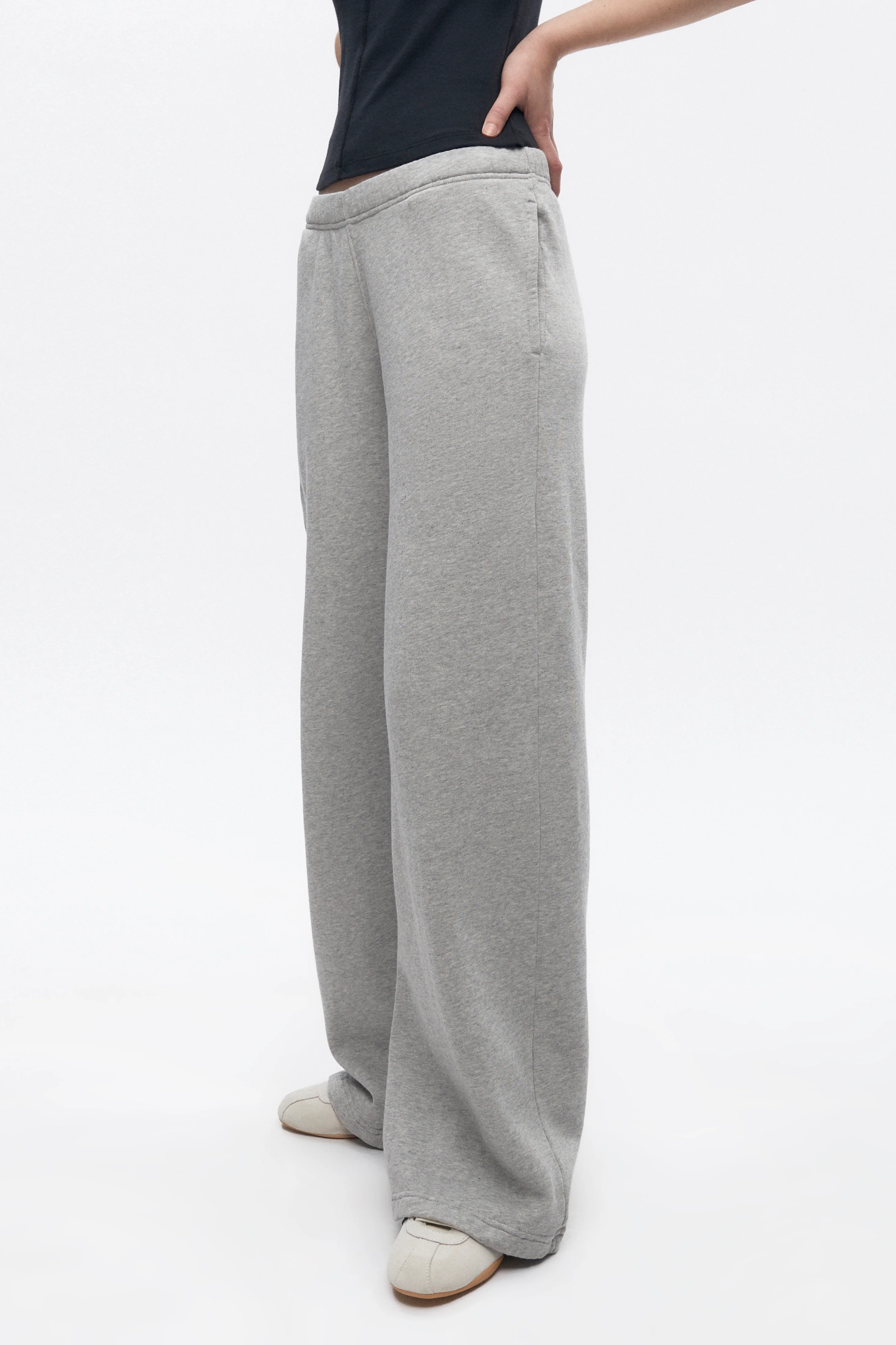 Women's Essential Straight Sweatpant in Heather Grey - Image 3