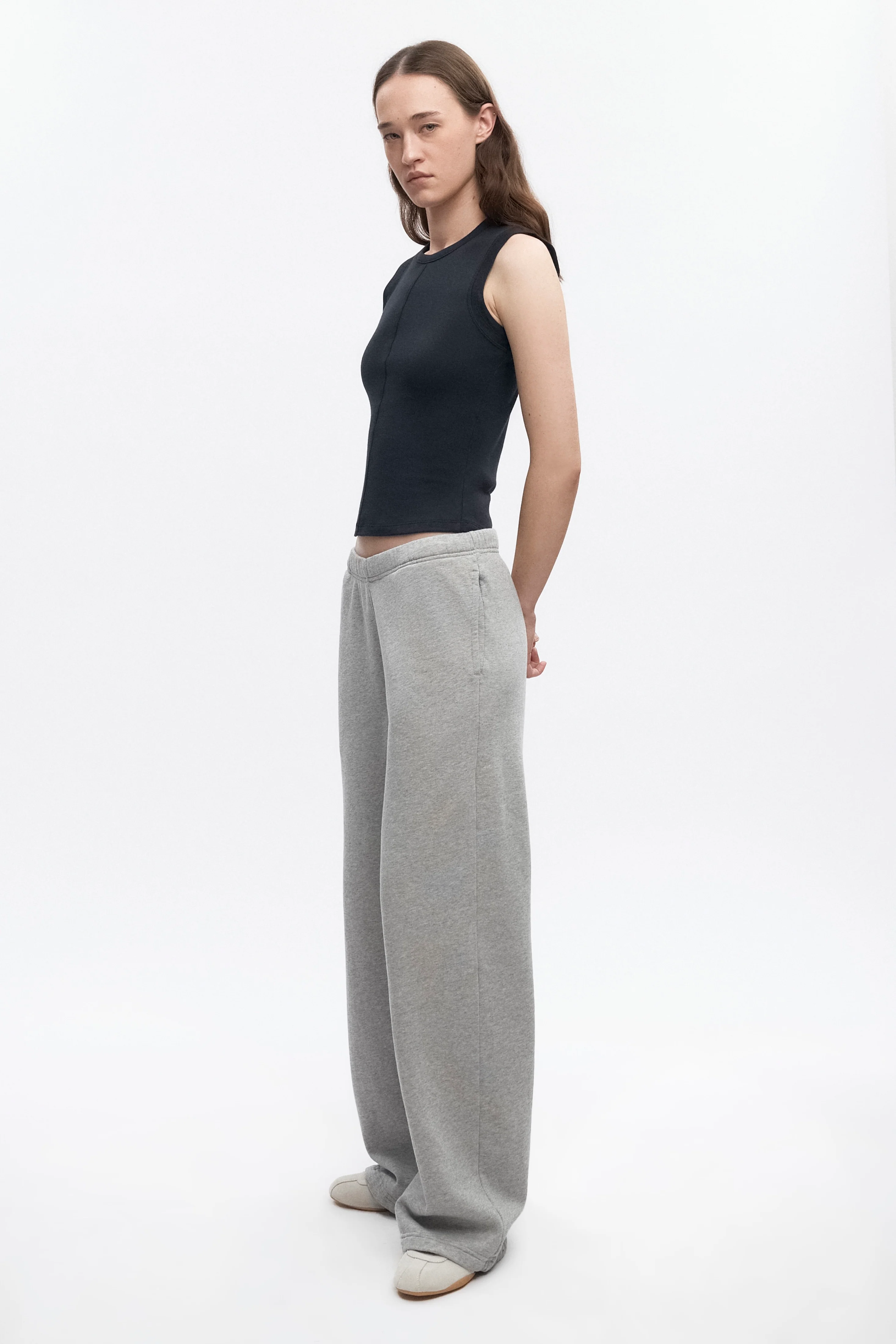 Women's Essential Straight Sweatpant in Heather Grey - Image 5