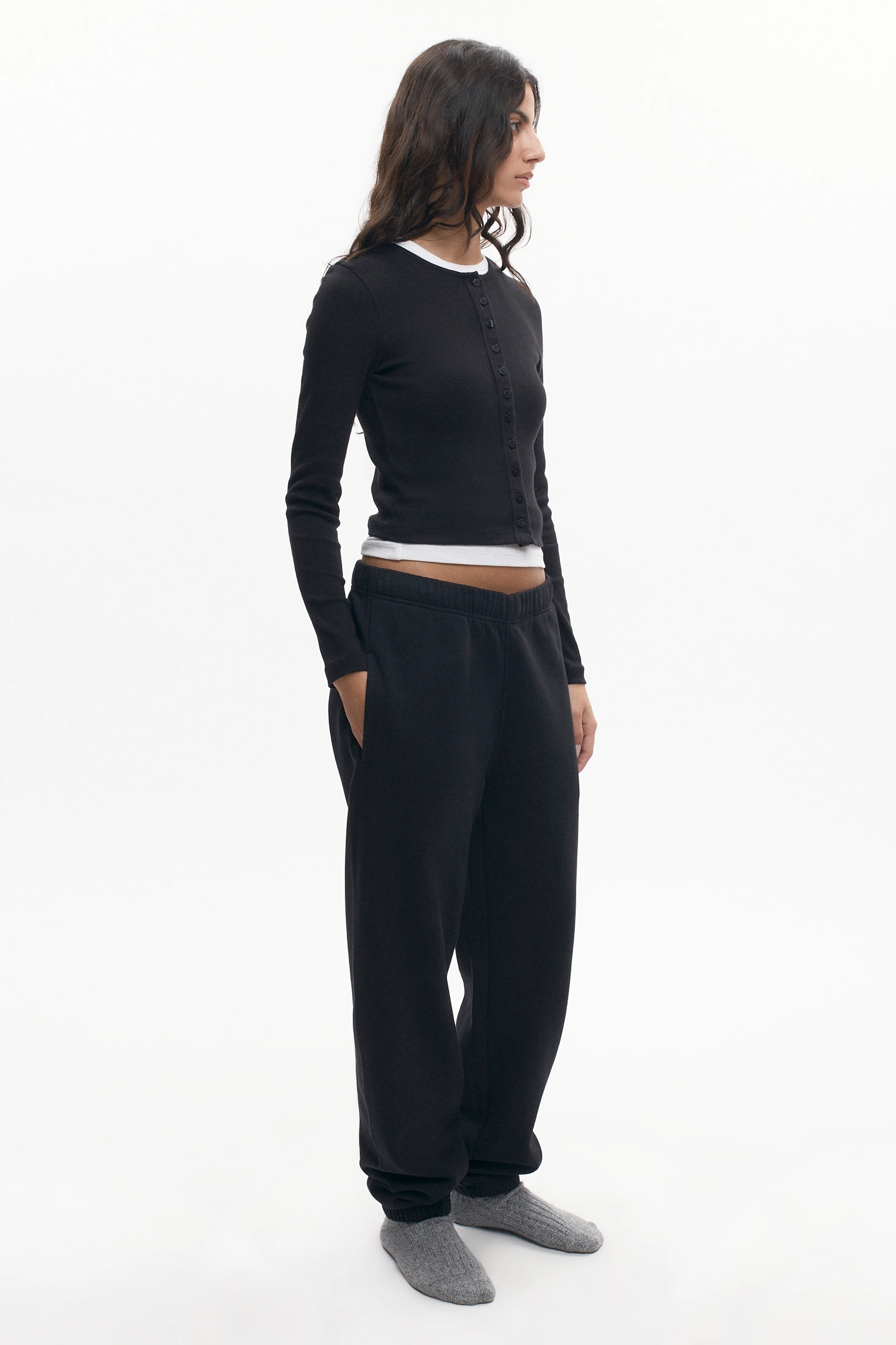 Women's Essential Sweatpant in Black - Image 3