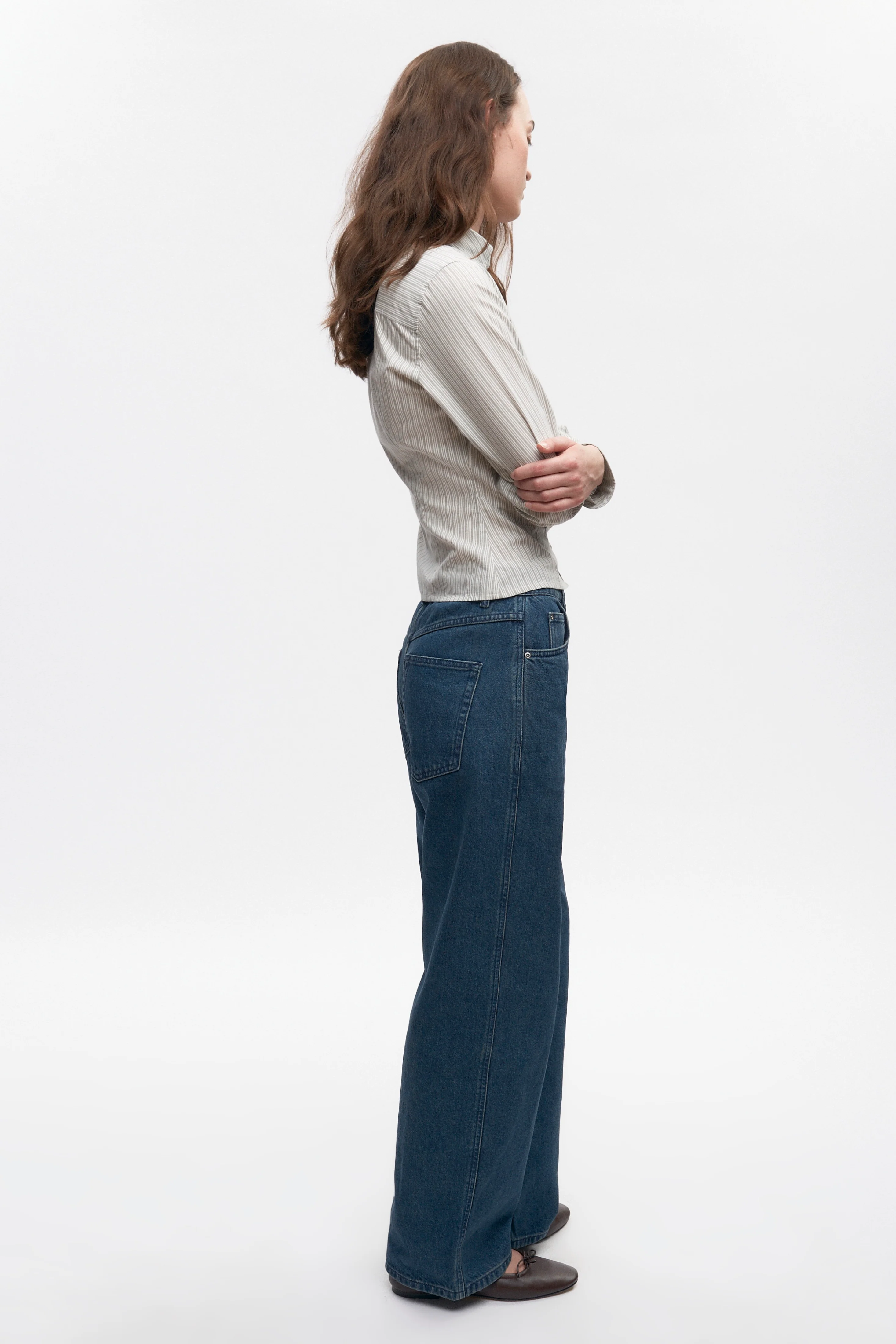 Women's Fitted Shirt in Desert Stripe - Image 5