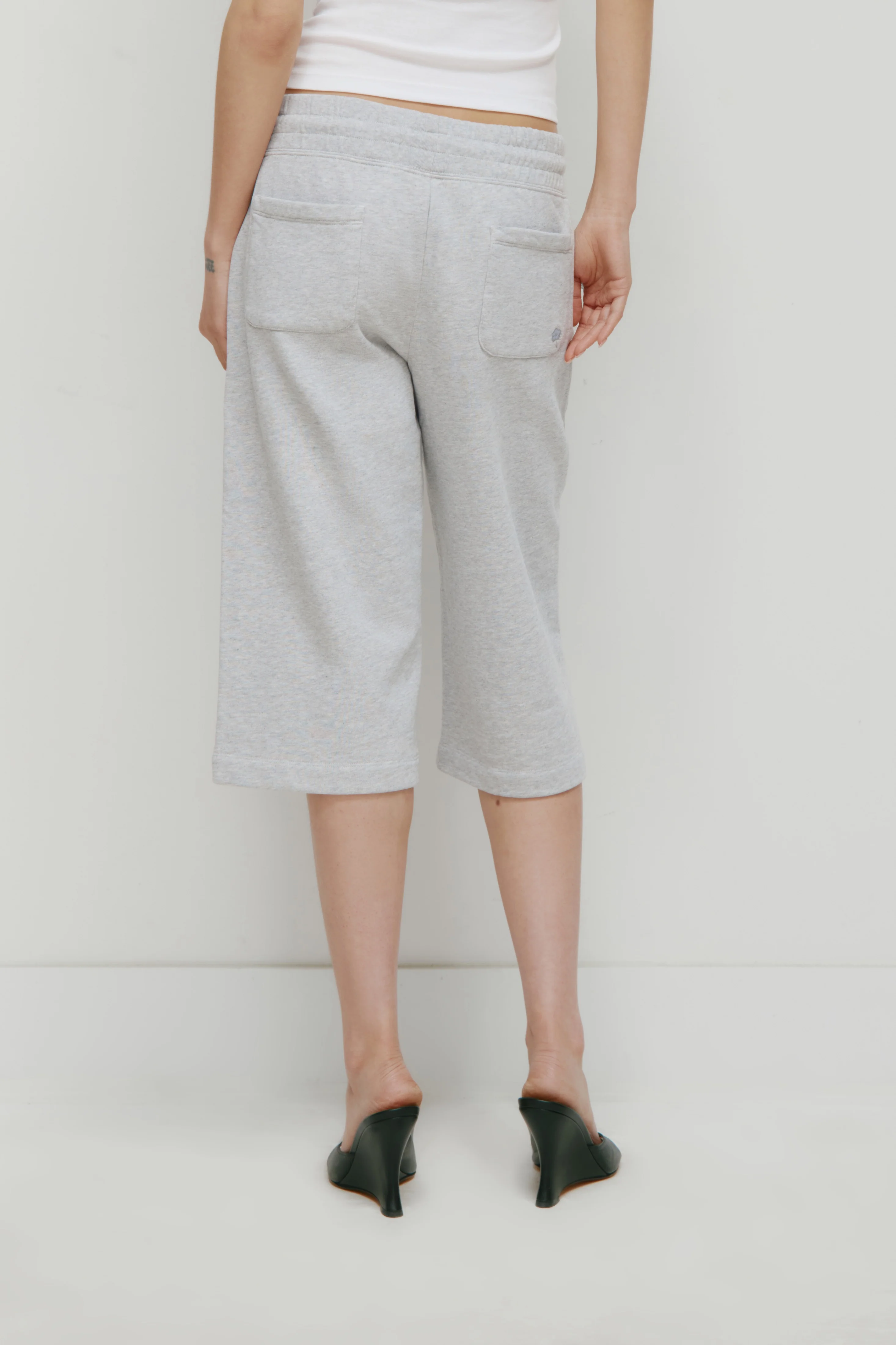 Women's French Terry Capri in Cloud Mix - Image 5