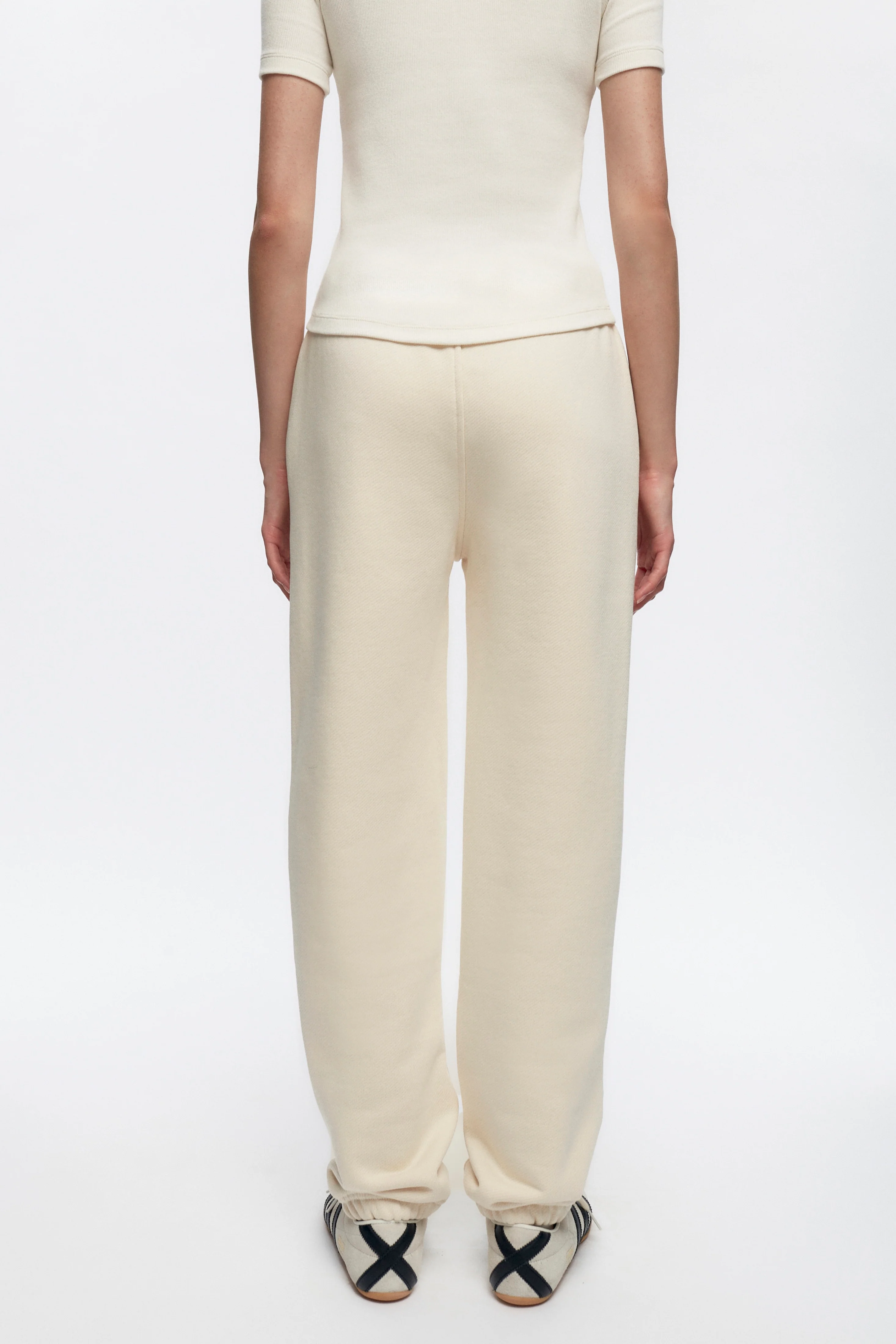 Women's French Terry Jogger in Natural - Image 3