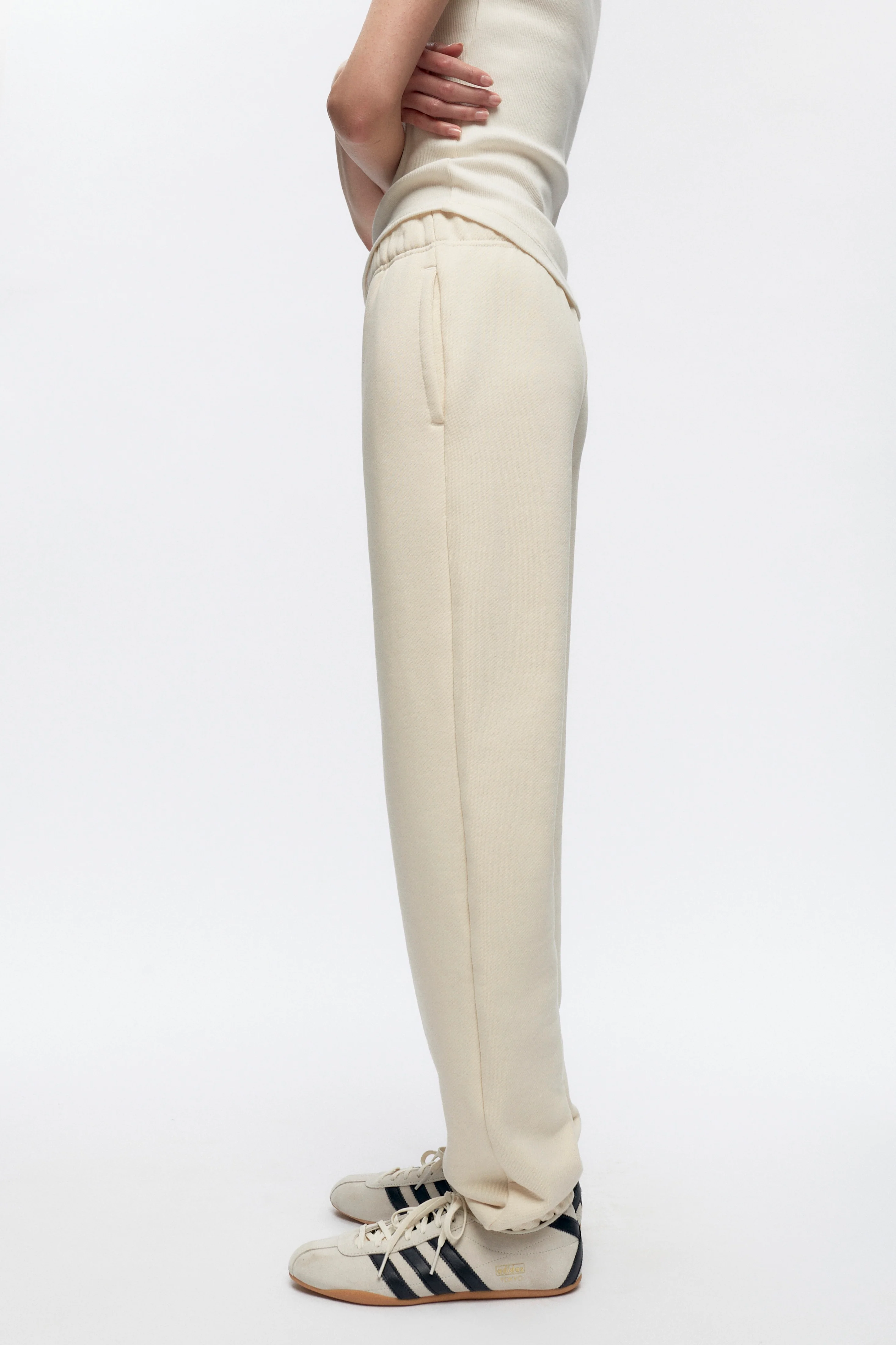 Women's French Terry Jogger in Natural - Image 4