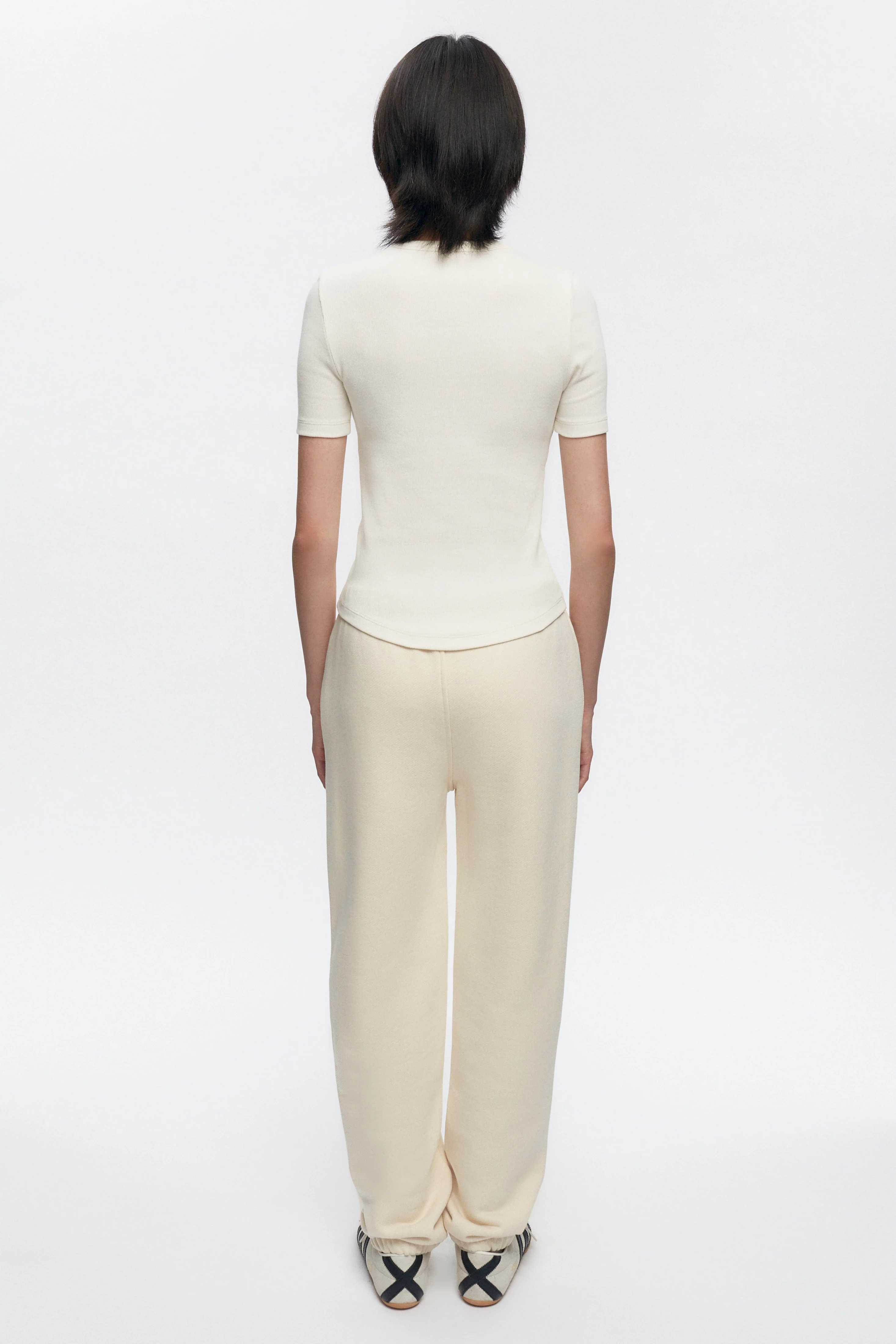 Women's French Terry Jogger in Natural - Image 5