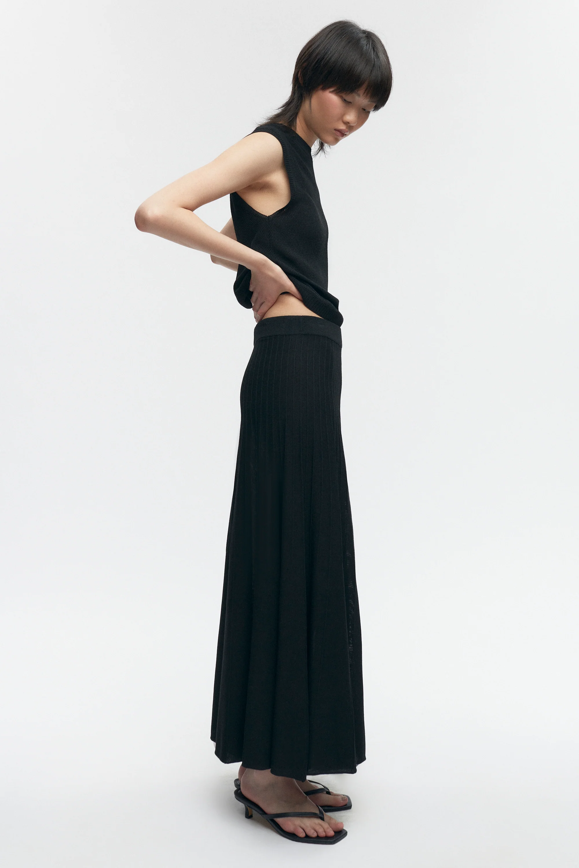 Women's Gezira Knit Skirt in Black - Image 5