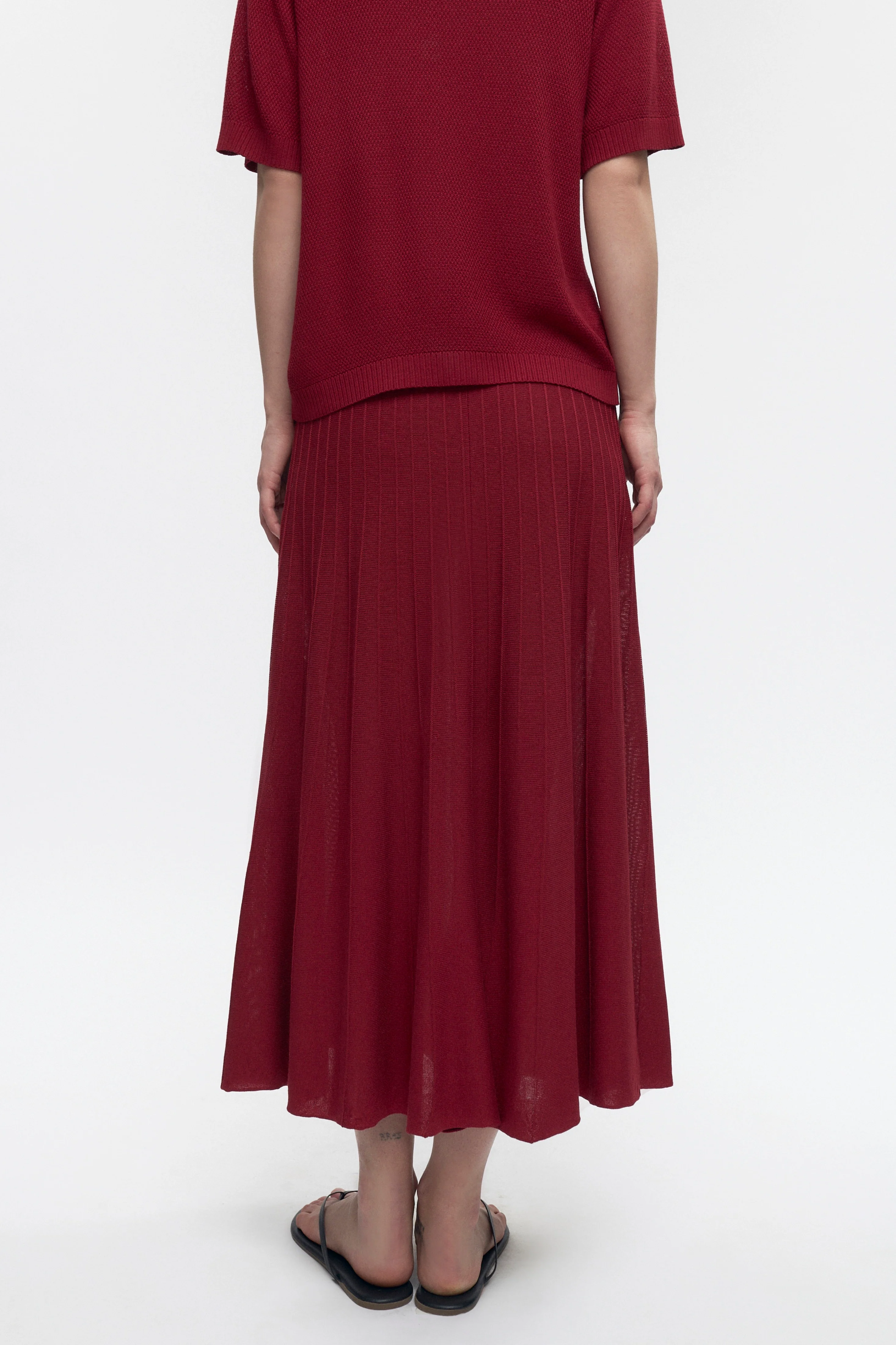 Women's Gezira Knit Skirt in Sunstar Red - Image 3