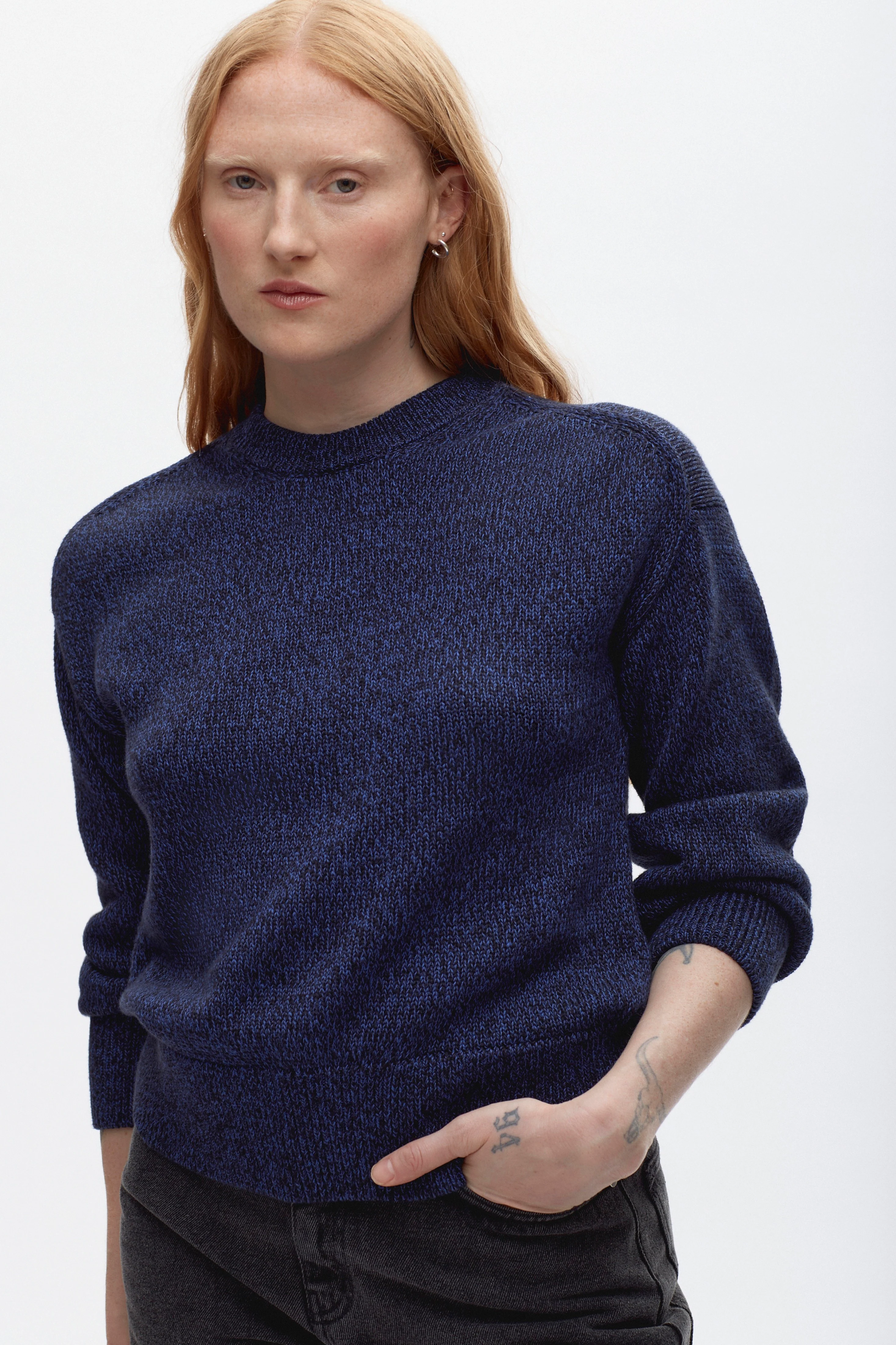 Women's Hamatah Sweater in Blue Lotus Melange