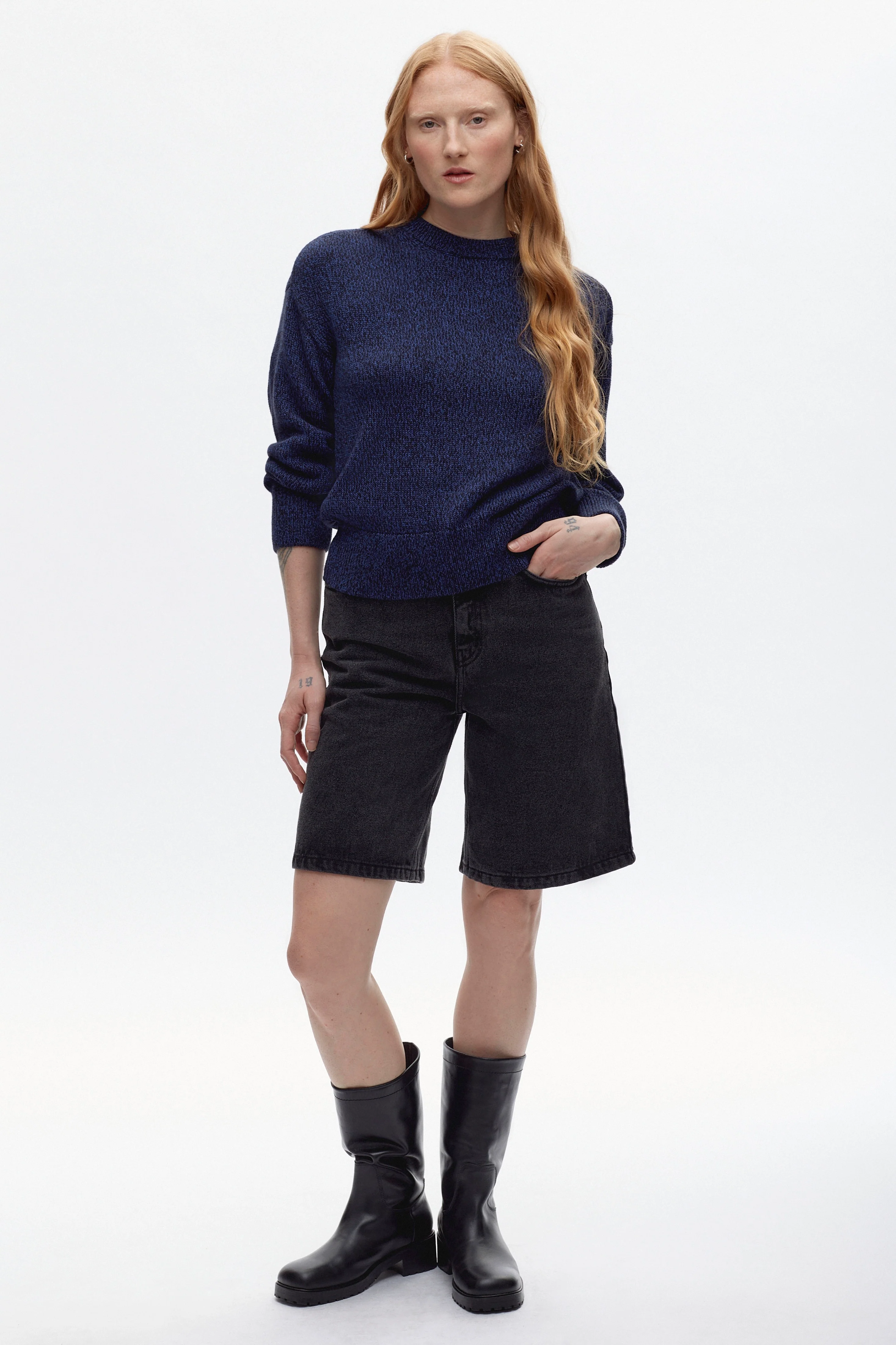 Women's Hamatah Sweater in Blue Lotus Melange - Image 2