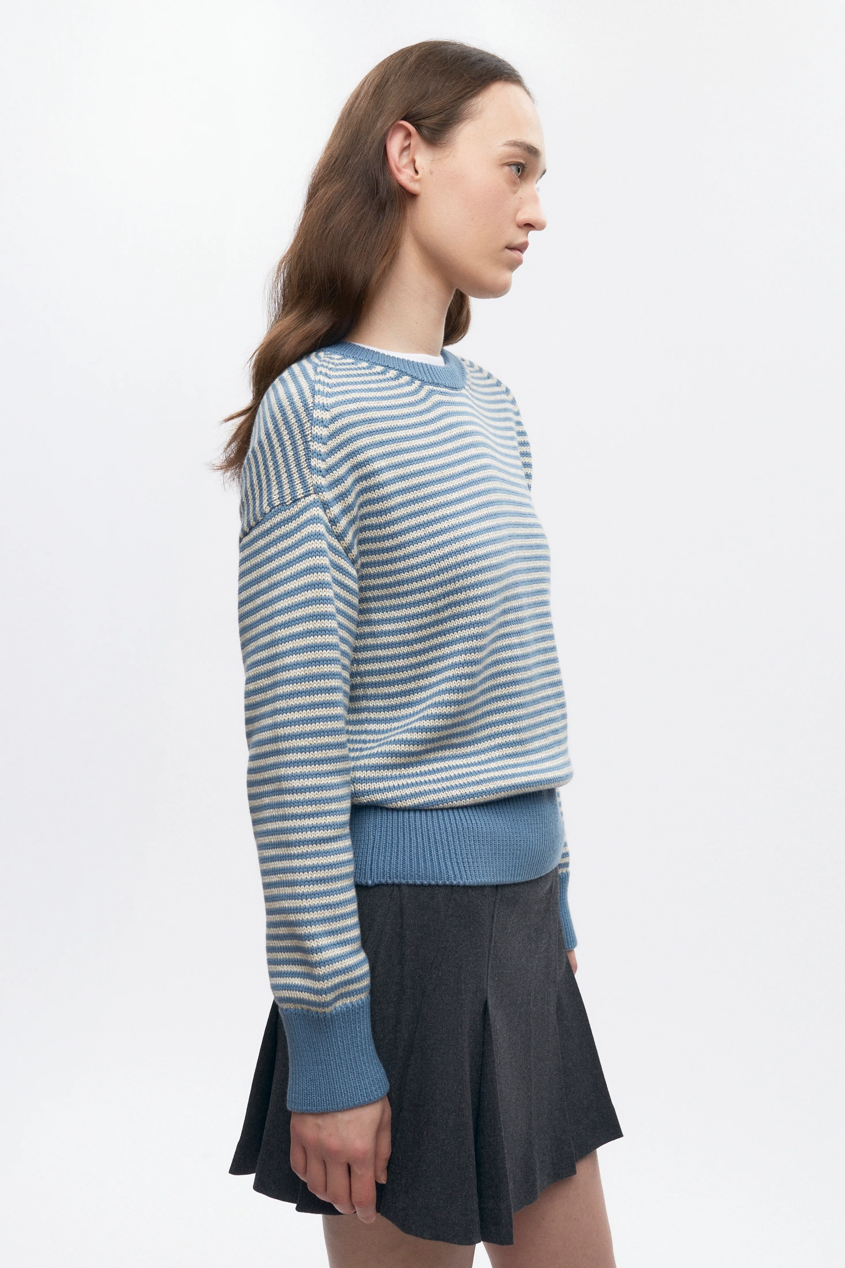 Women's Hamatah Sweater in Delta/Oat Stripe - Image 4
