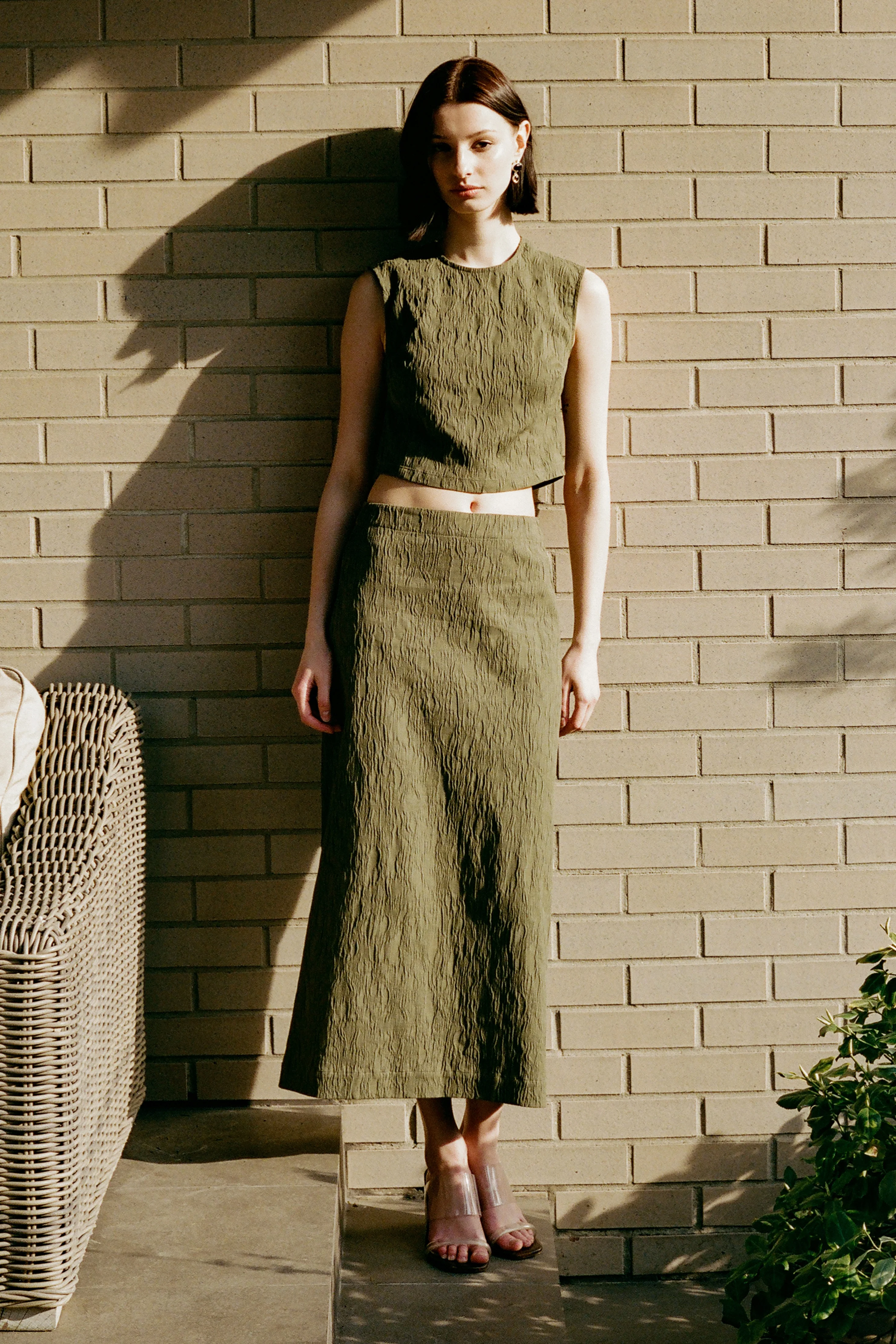 Women's Hathor Skirt in Olive - Image 2