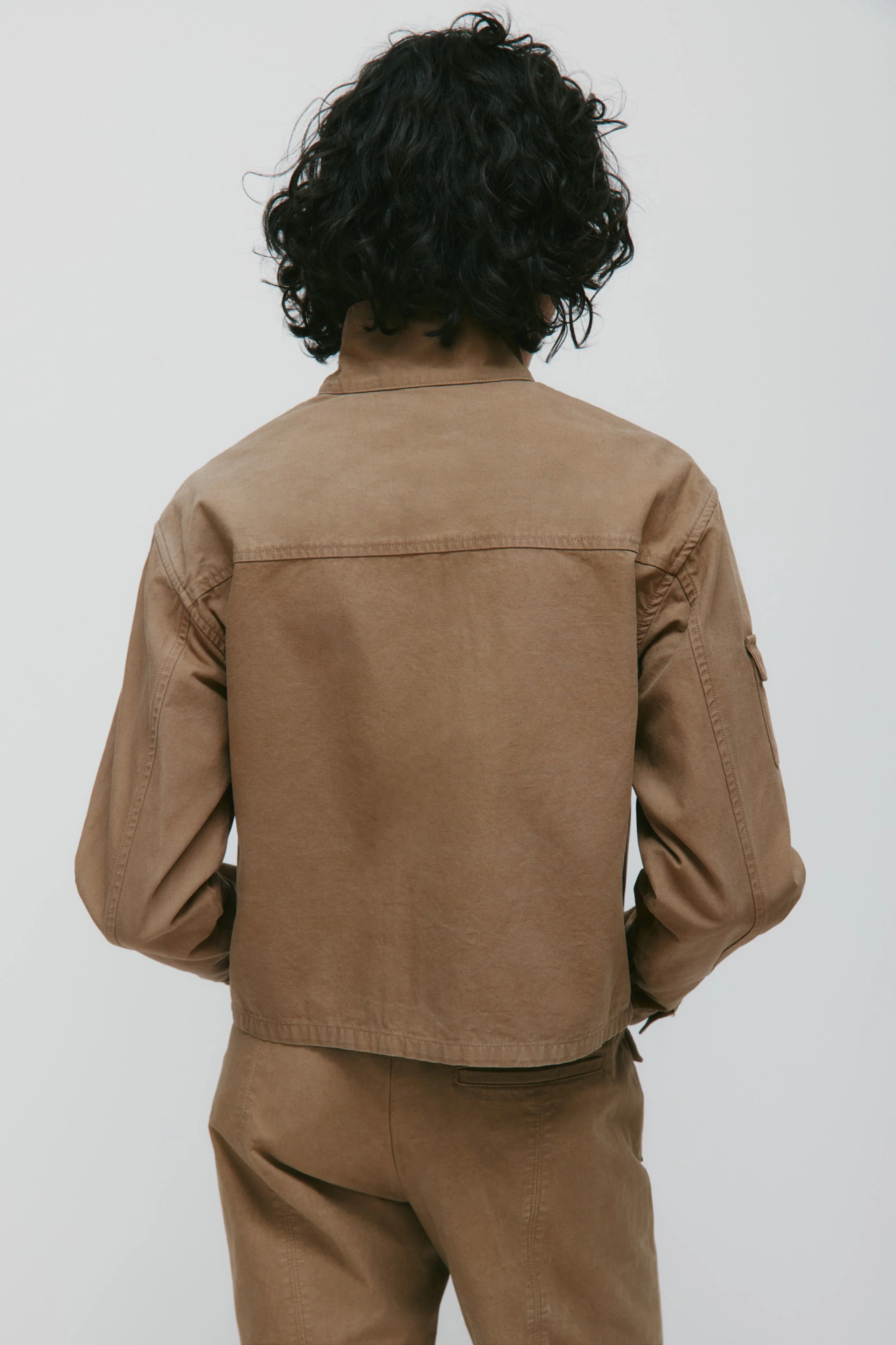 Women's Heka Funnel Jacket in Khaki Brown - Image 5