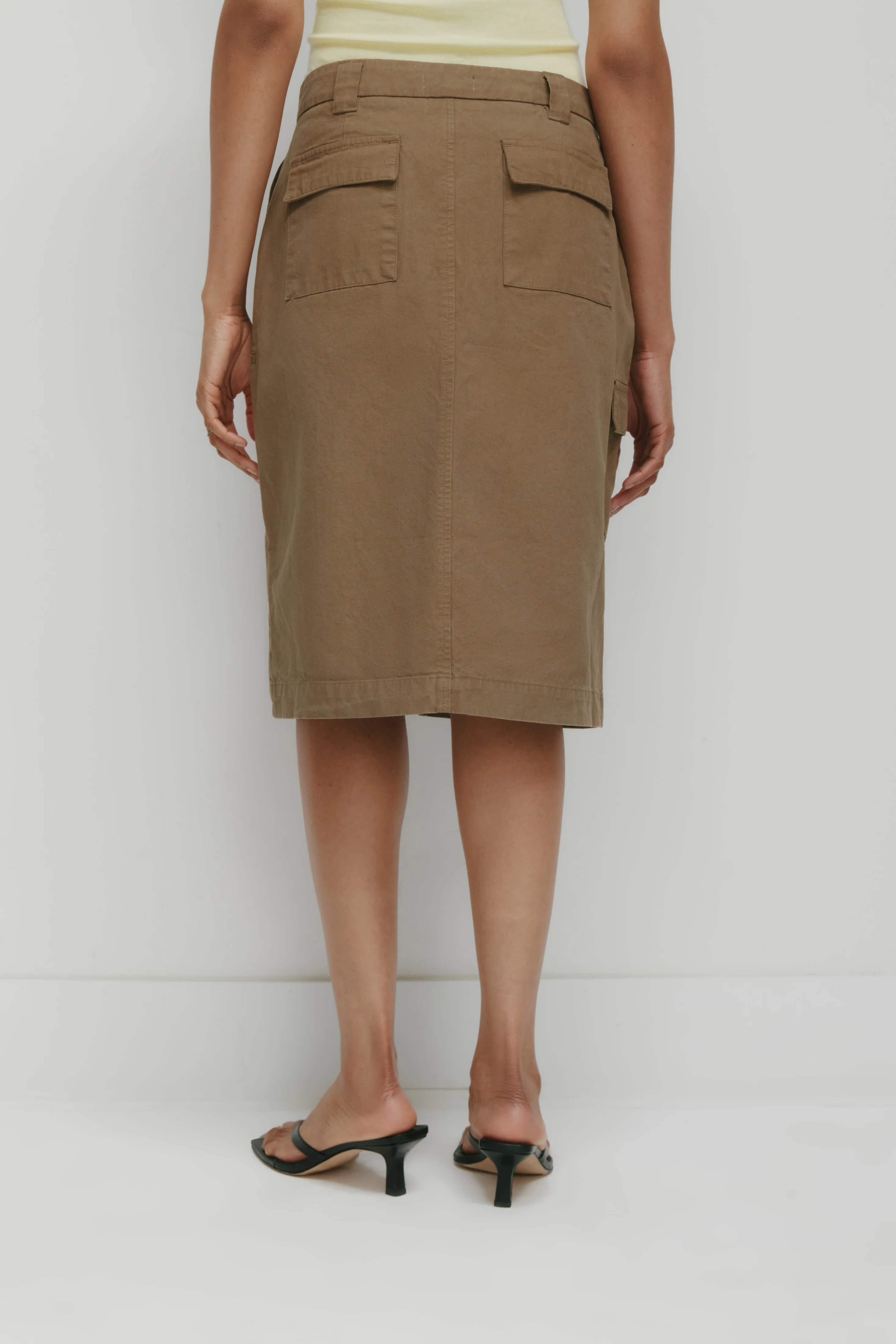 Women's Heka Skirt in Khaki Brown - Image 4