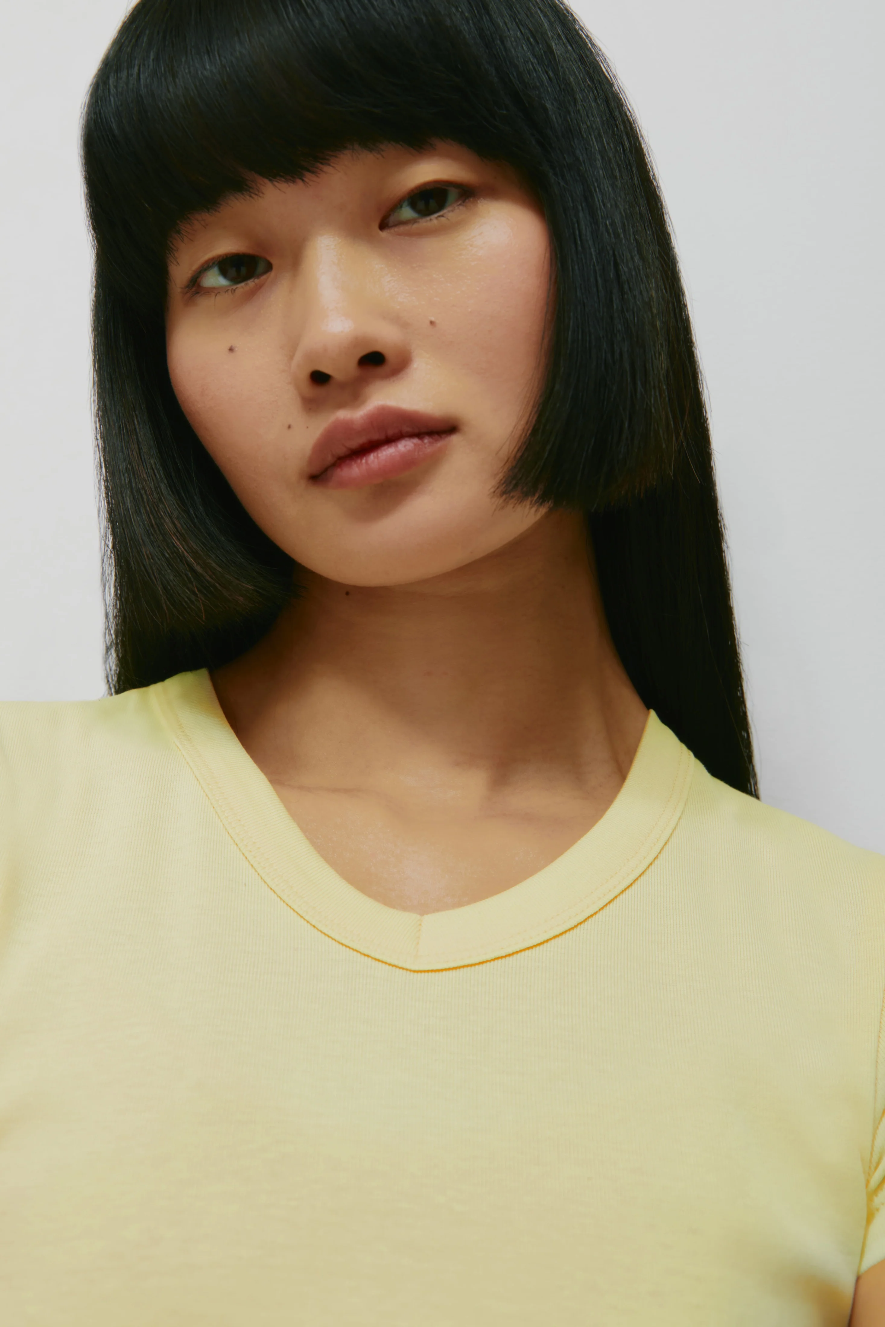Women's High V-neck Tee in Sorbet - Image 5