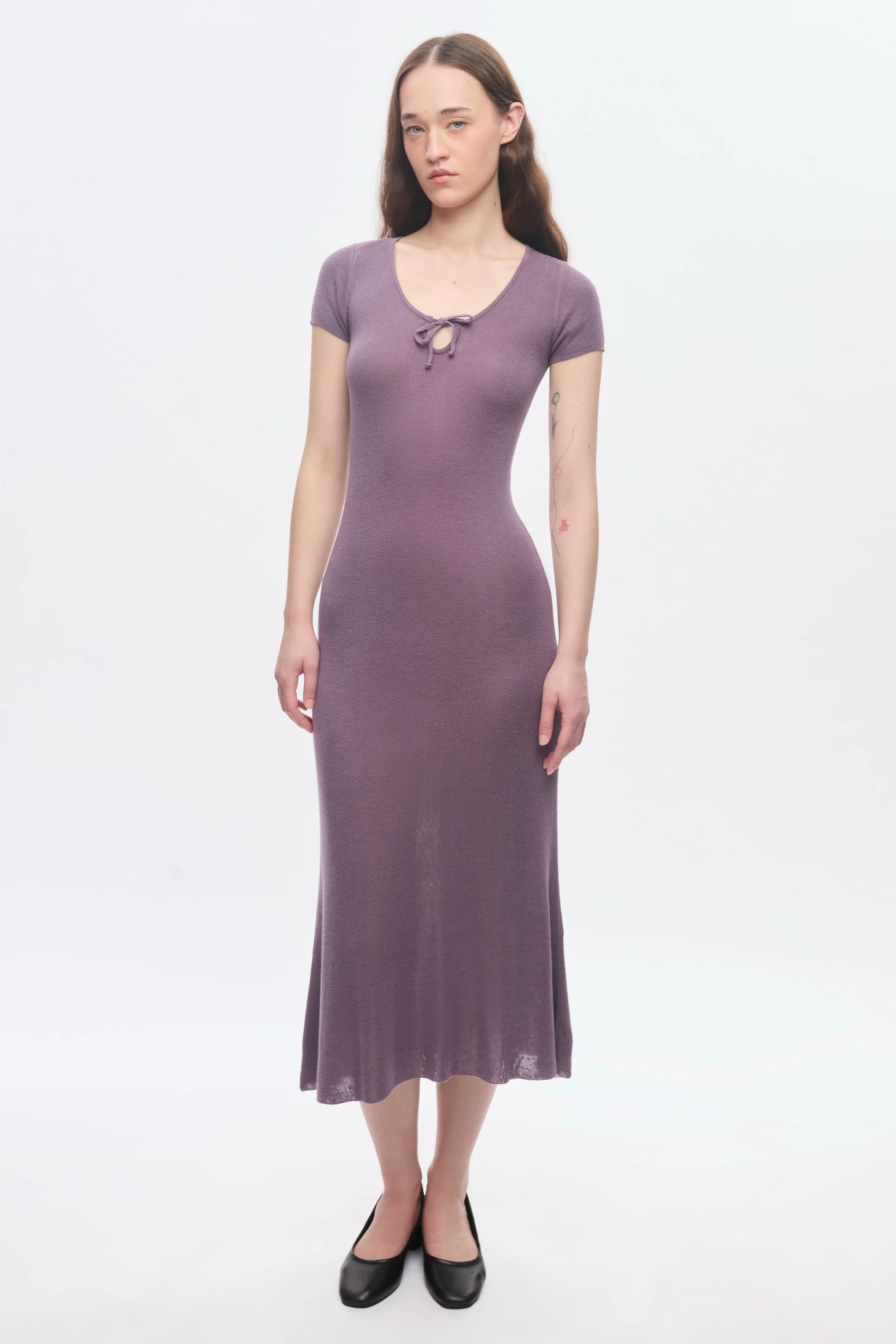Women's Iris Knit Dress in Mauve