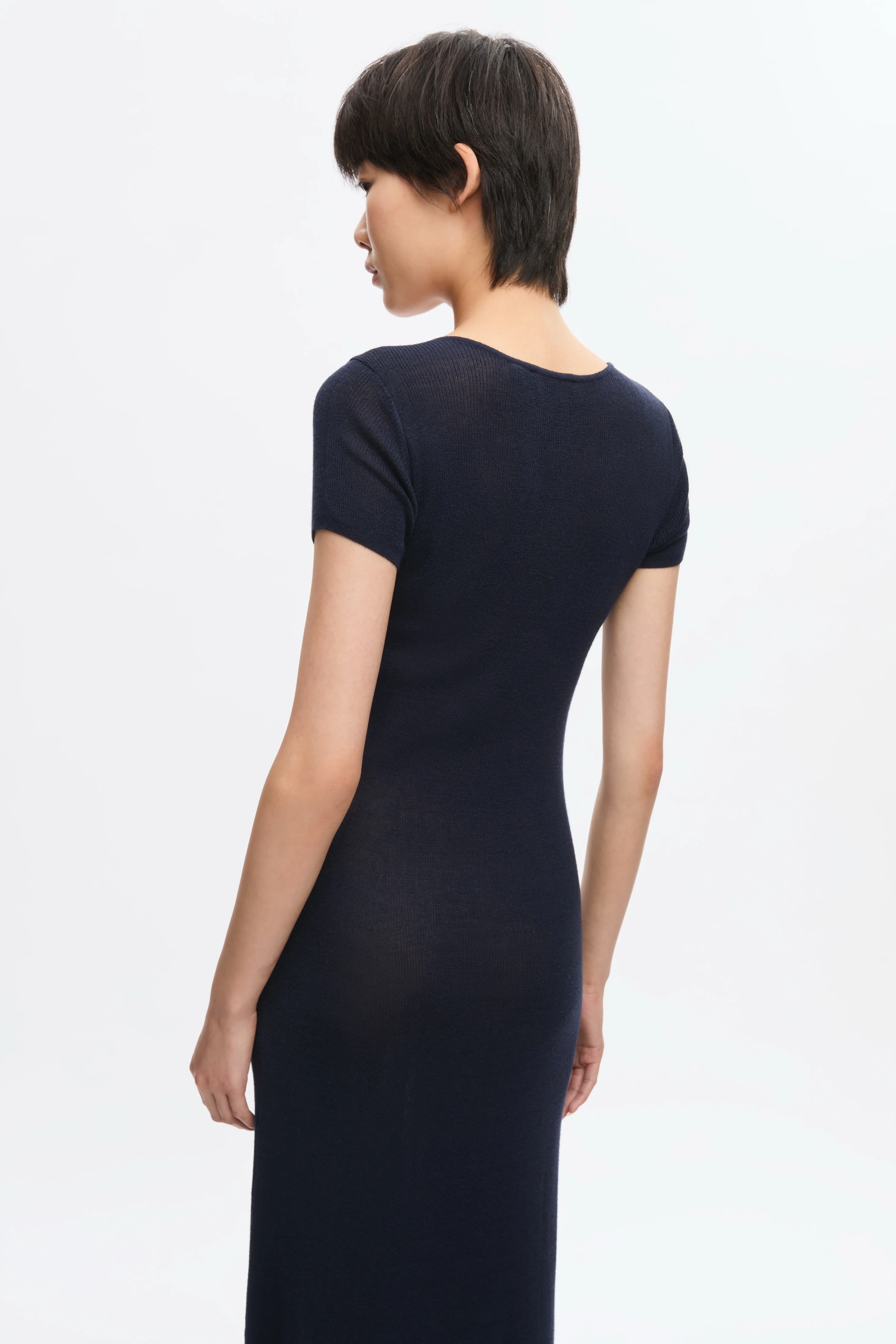 Women's Iris Knit Dress in Midnight - Image 4