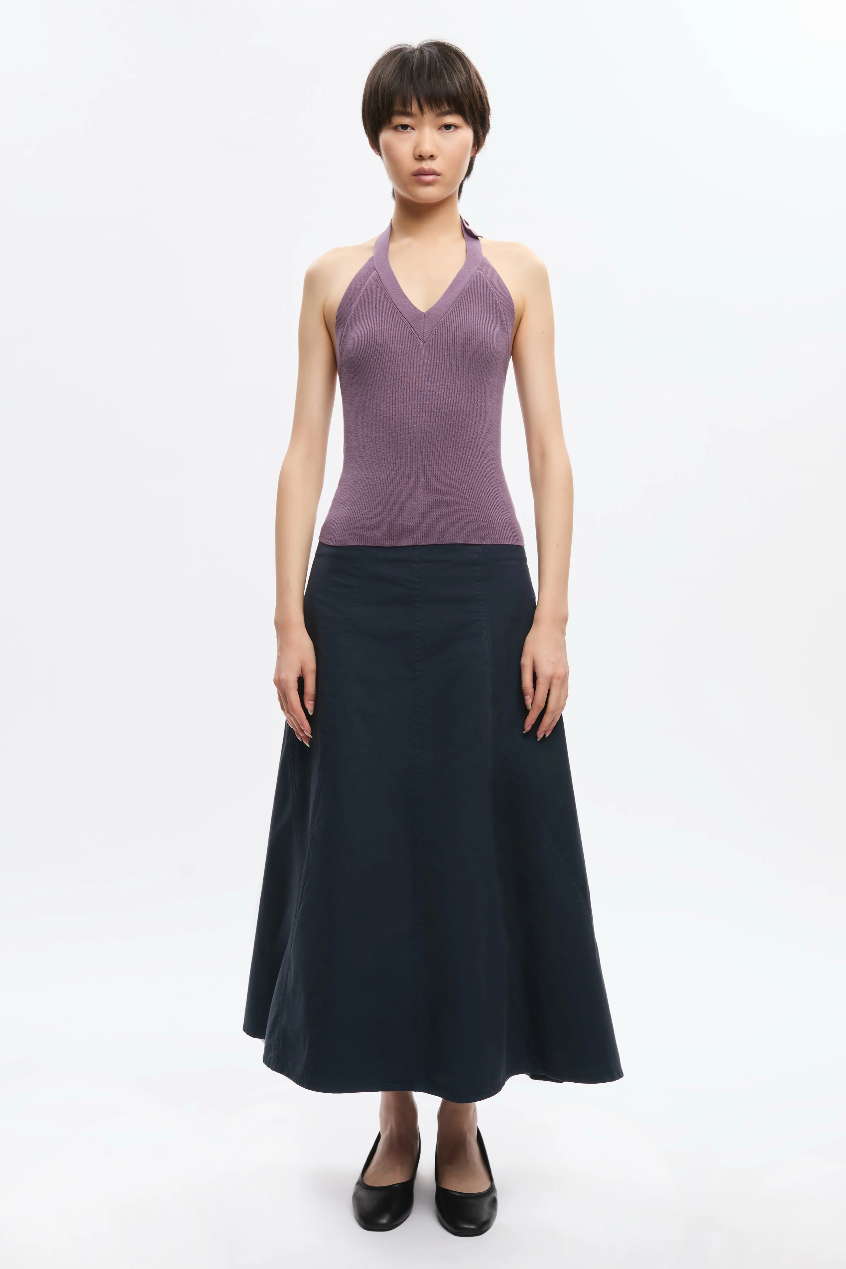 Women's Iris Knit Halter in Mauve - Image 3