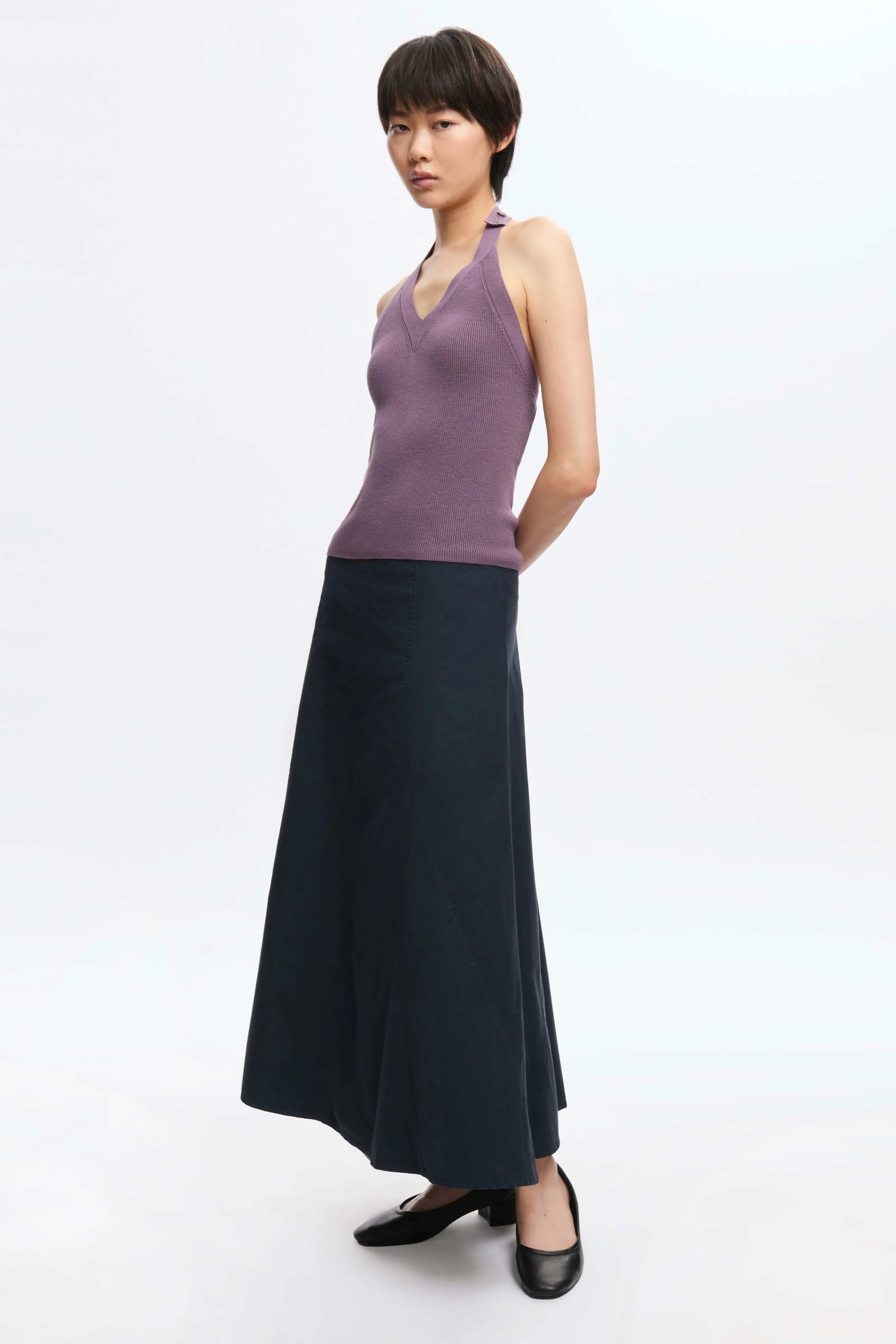 Women's Iris Knit Halter in Mauve - Image 4