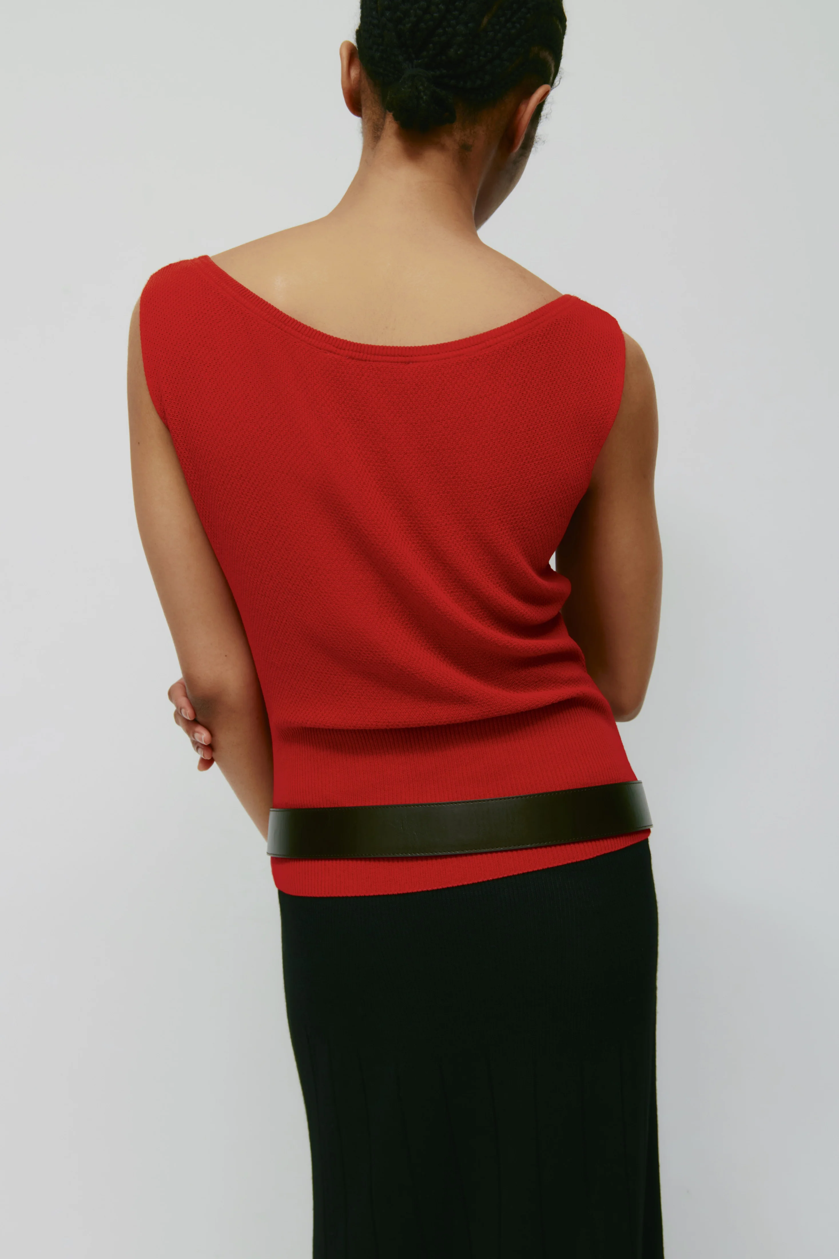 Women's Kenza Boatneck Tank in Salsa - Image 4
