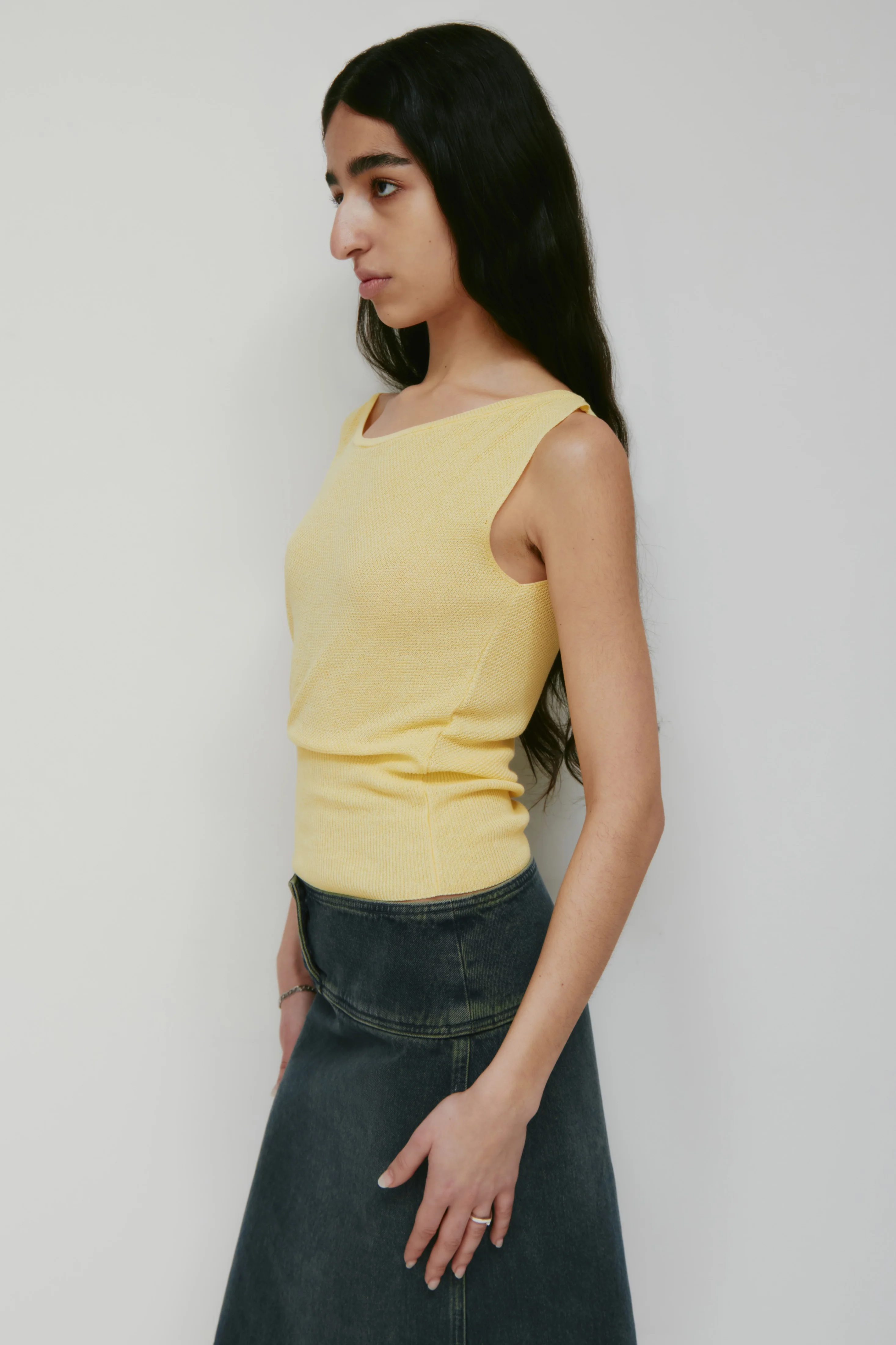 Women's Kenza Boatneck Tank in Sorbet - Image 3