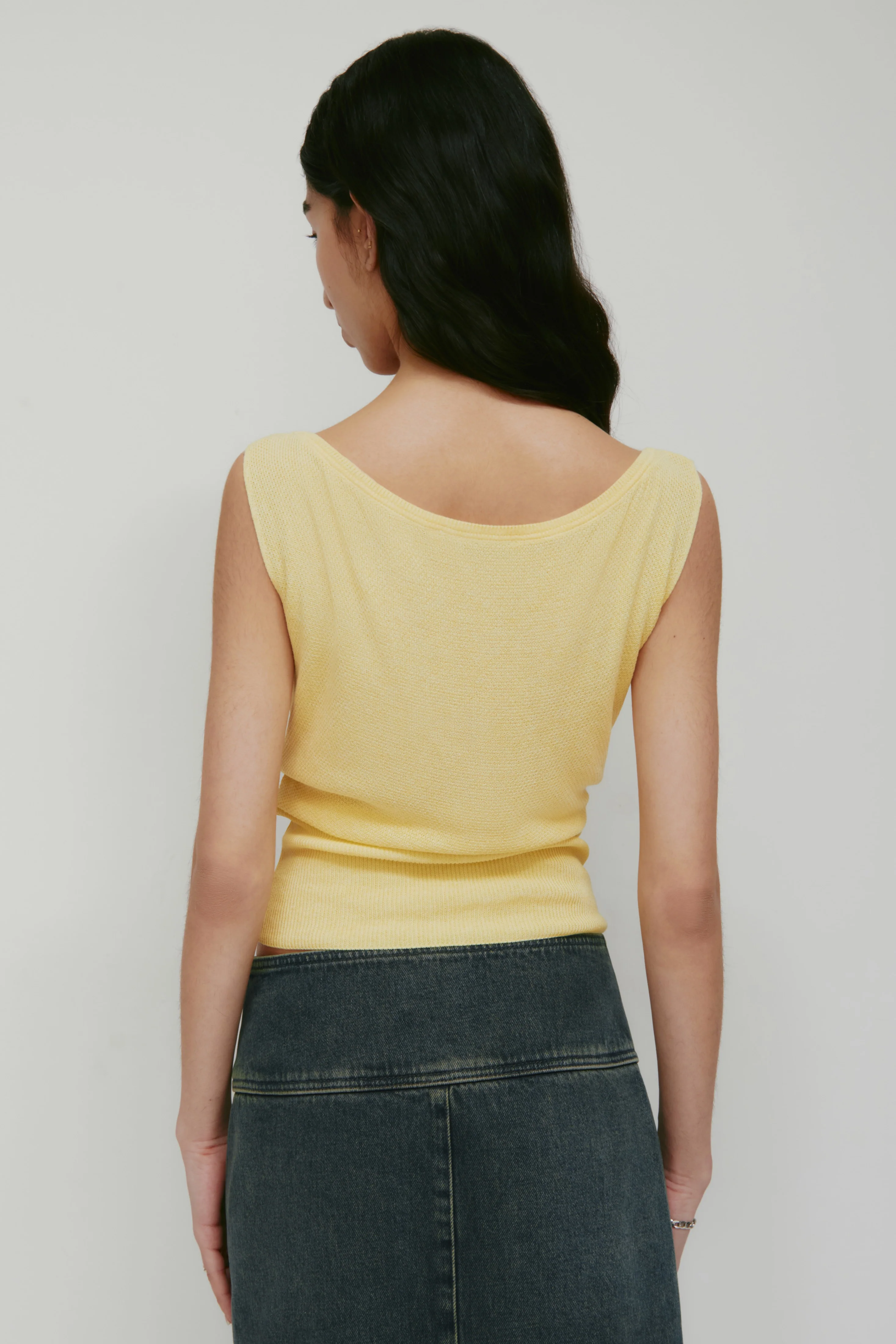 Women's Kenza Boatneck Tank in Sorbet - Image 4