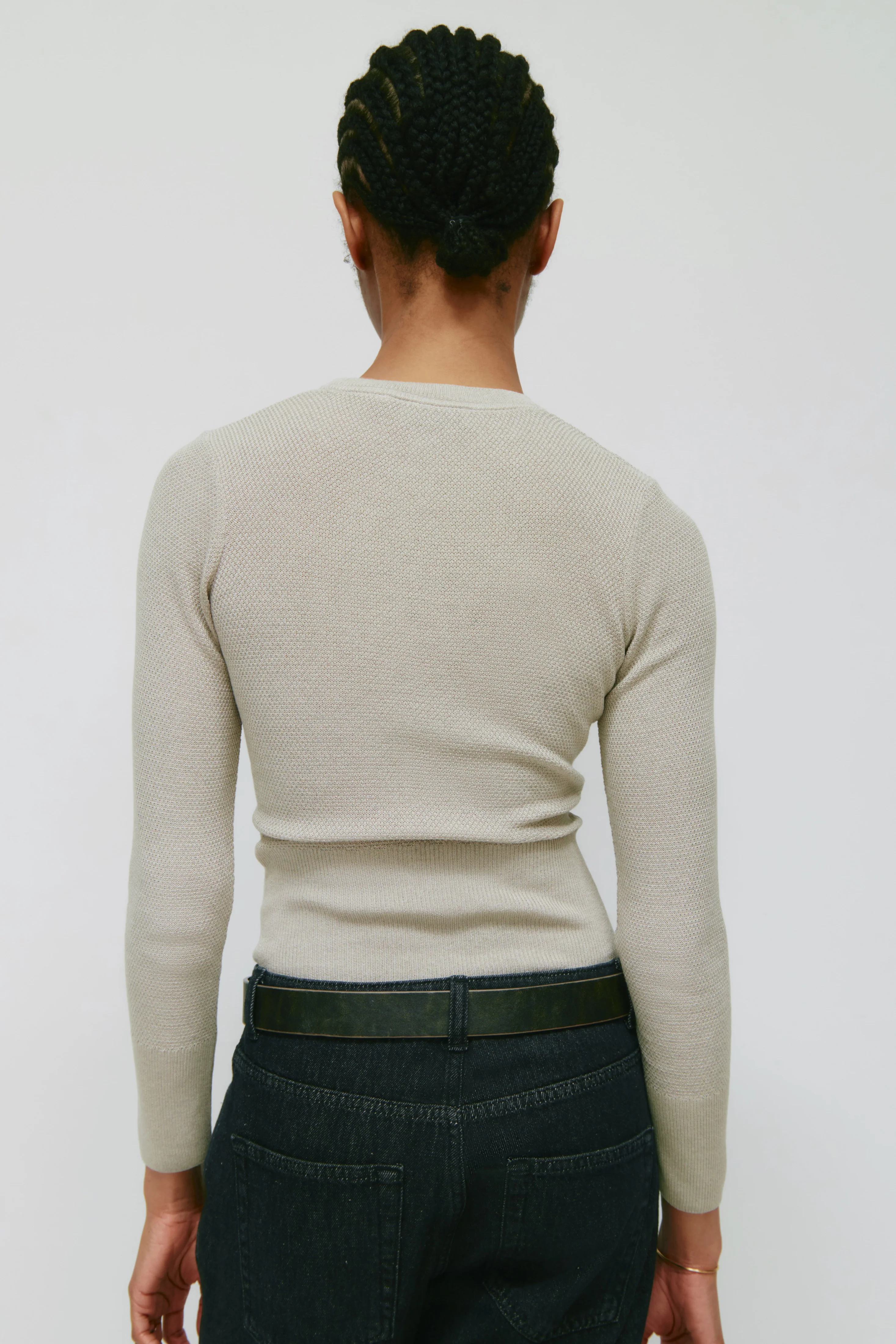 Women's Kenza Kissing Cardi in Lino - Image 5
