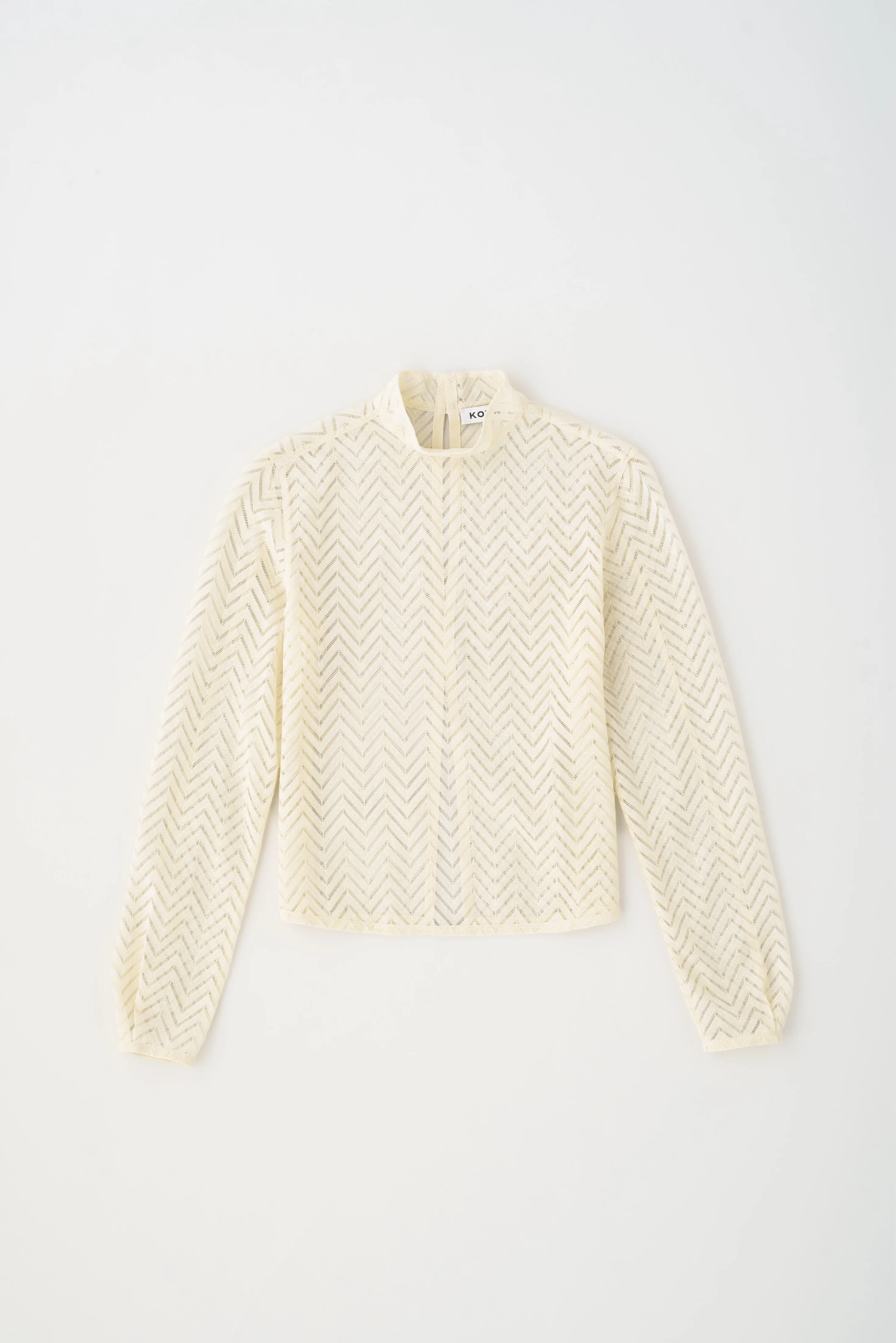 Women's Lace Mockneck in Natural - Image 5