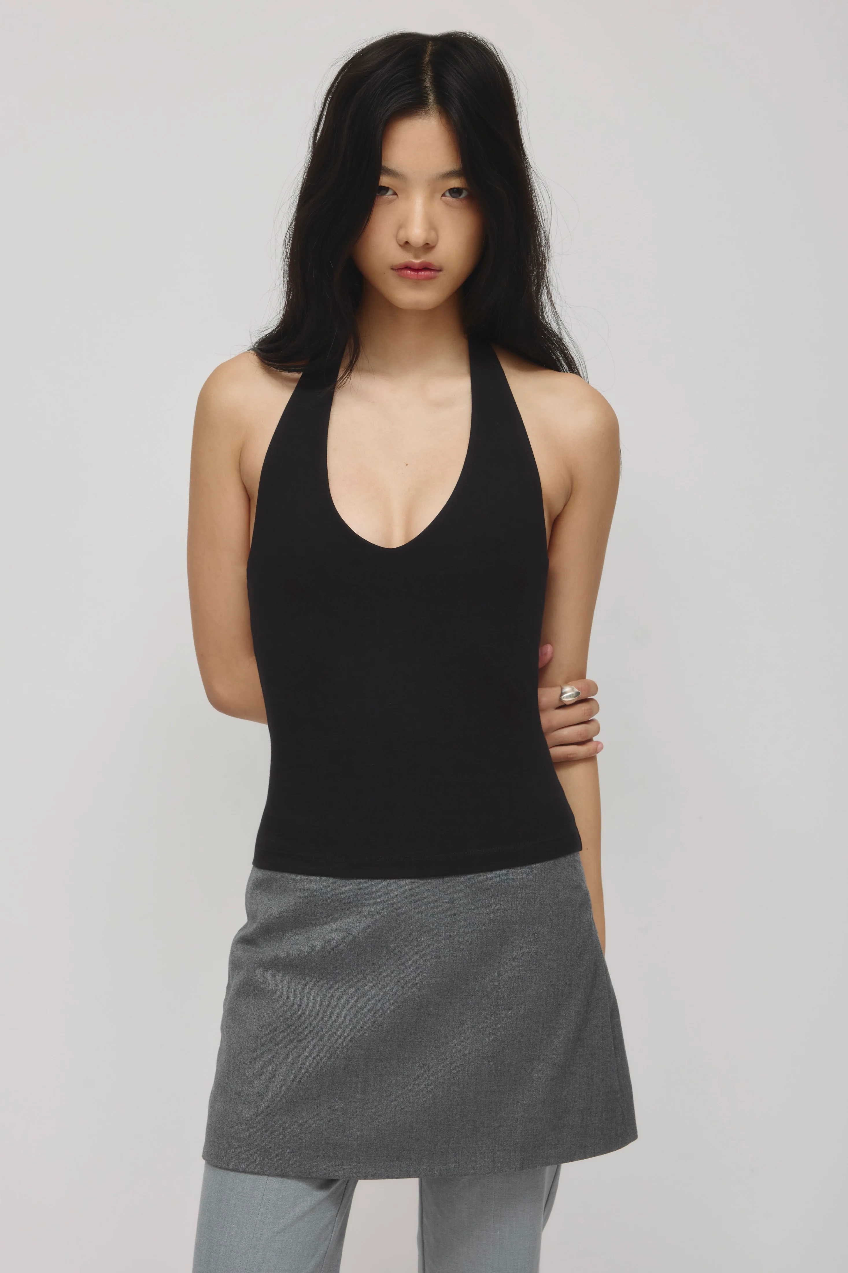 Women's Layn Infinity Halter in Black - Image 3