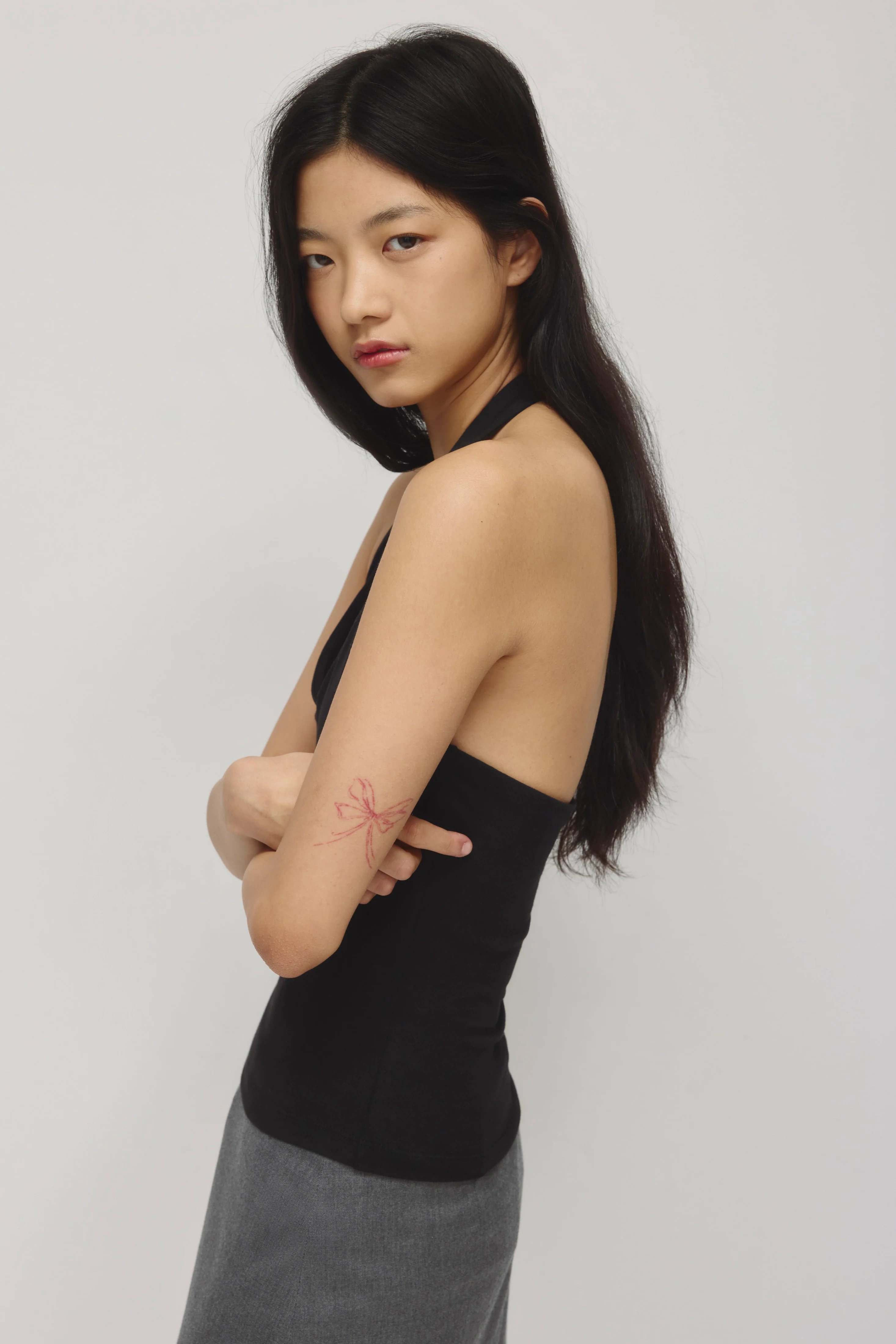 Women's Layn Infinity Halter in Black - Image 4
