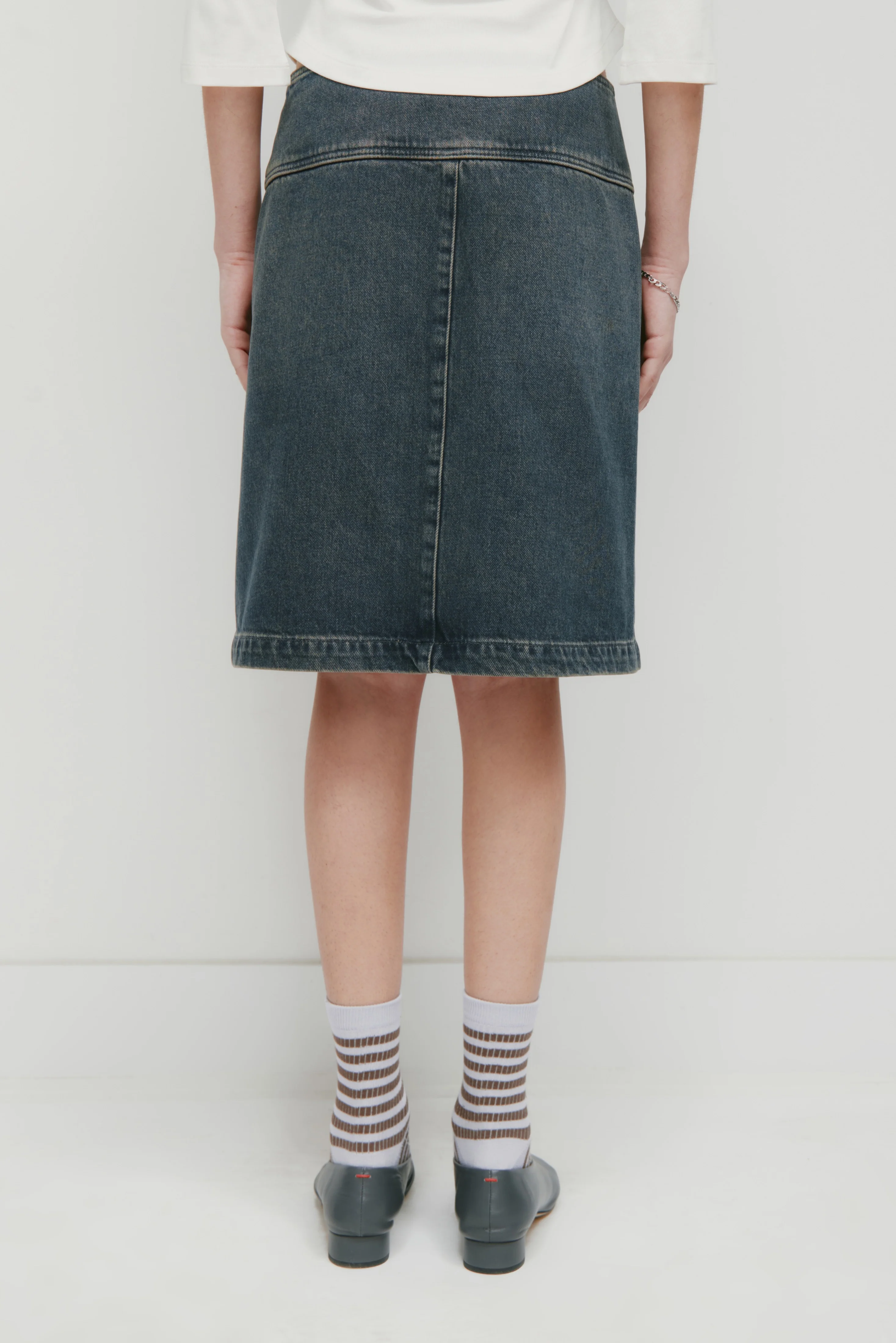 Women's Lina Low Rise Skirt in Storm Wash - Image 4