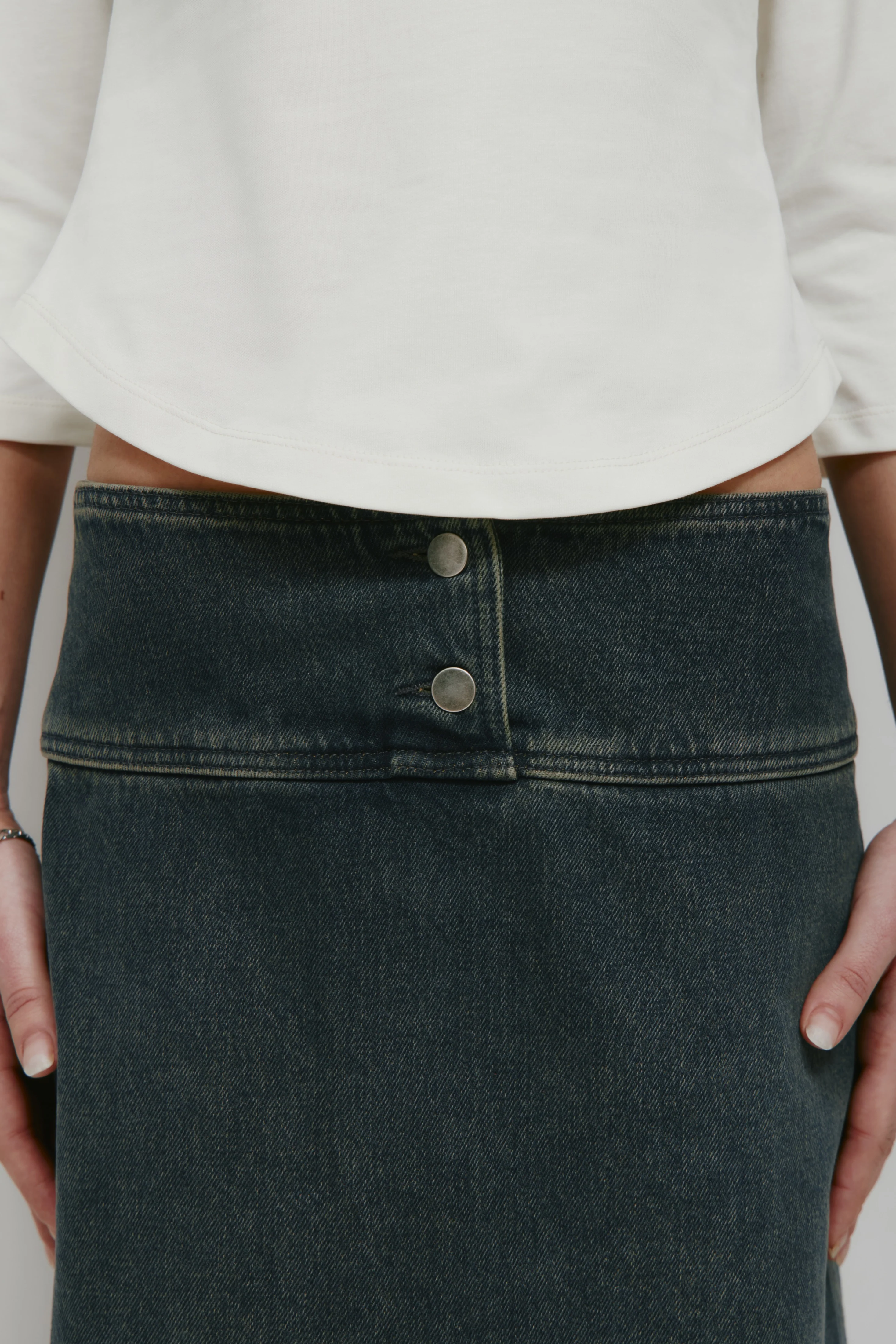 Women's Lina Low Rise Skirt in Storm Wash - Image 5