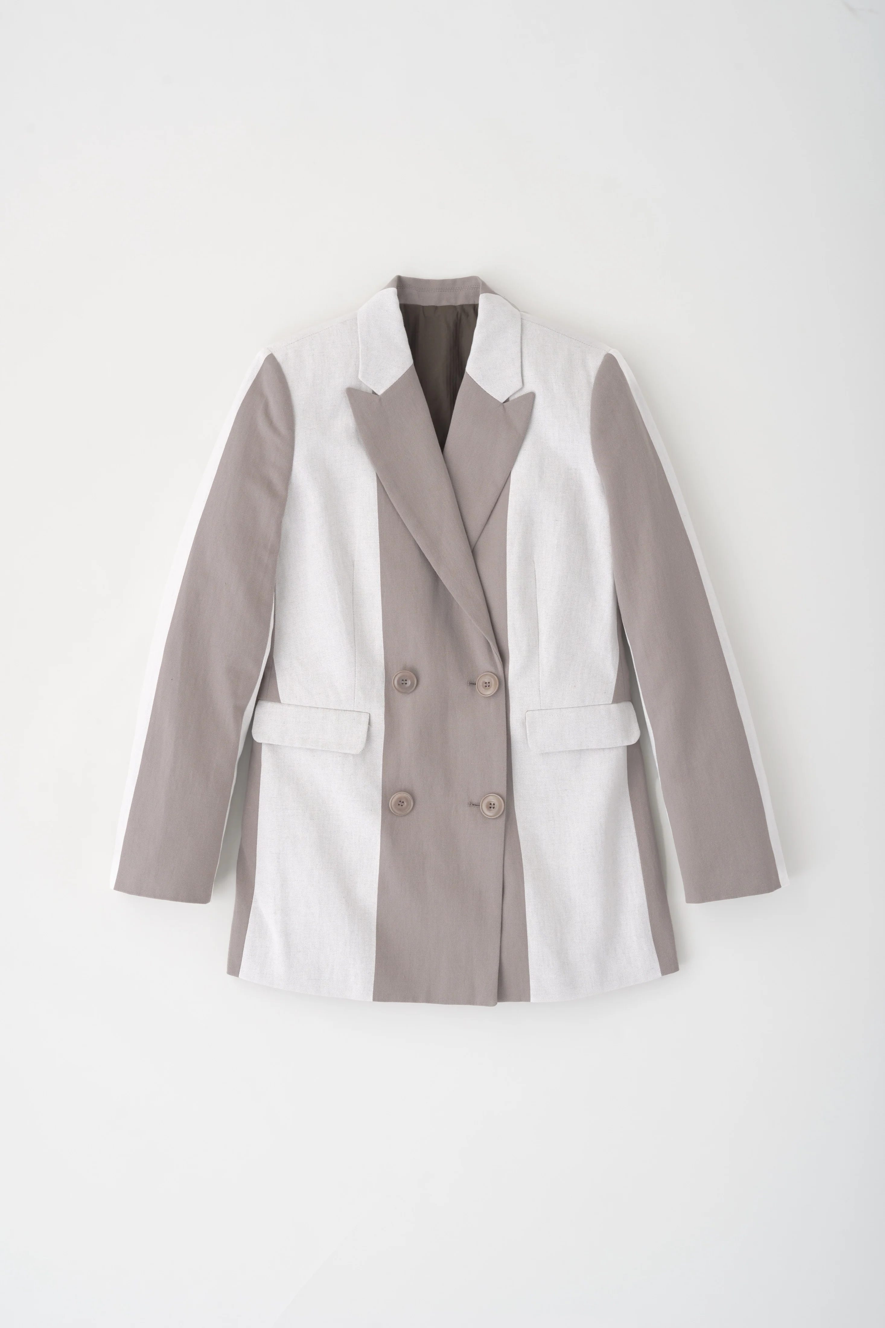 Women's Linen Station Blazer in Birch/Brindle Stripe - Image 7