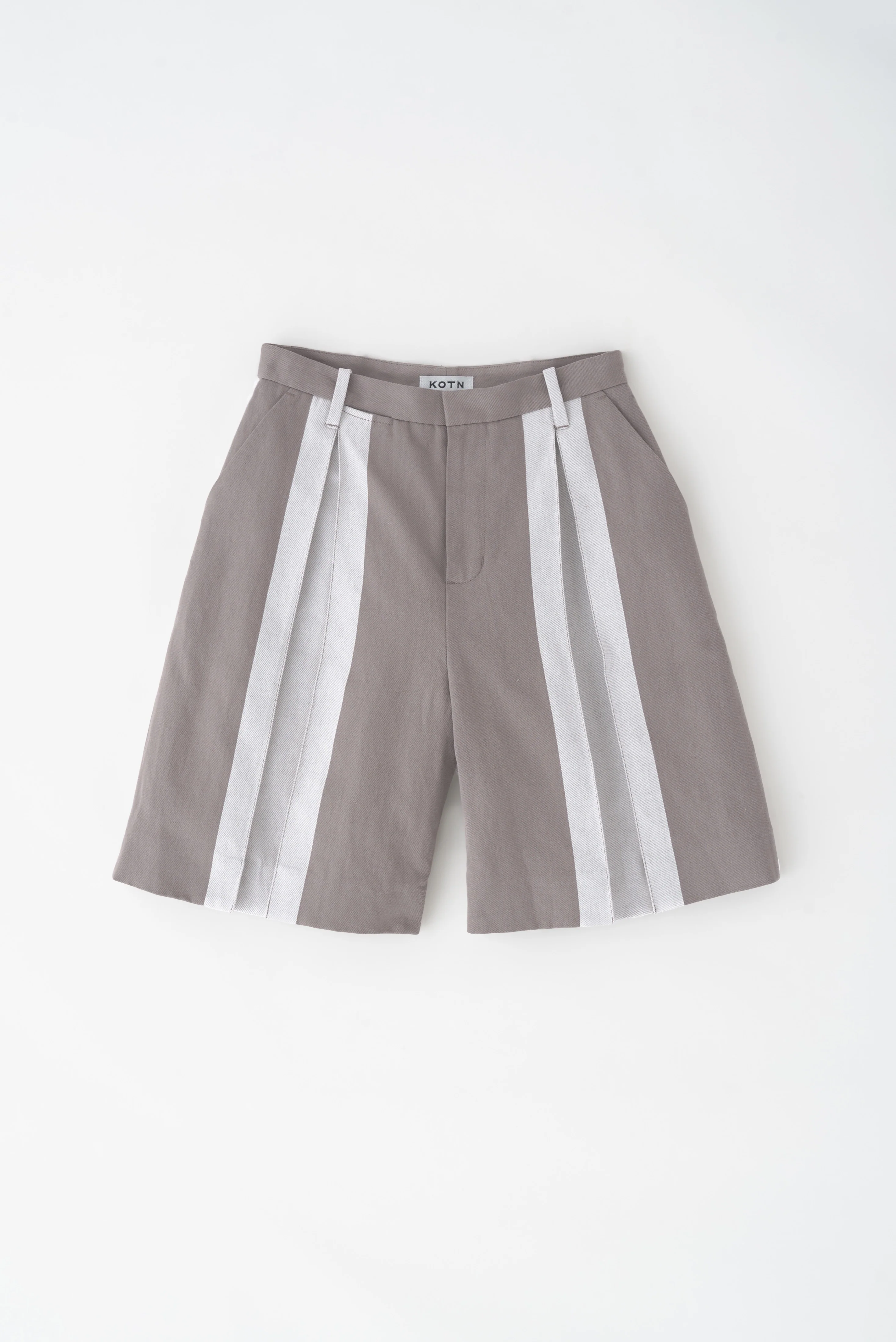 Women's Linen Station Short in Birch/Brindle Stripe - Image 6
