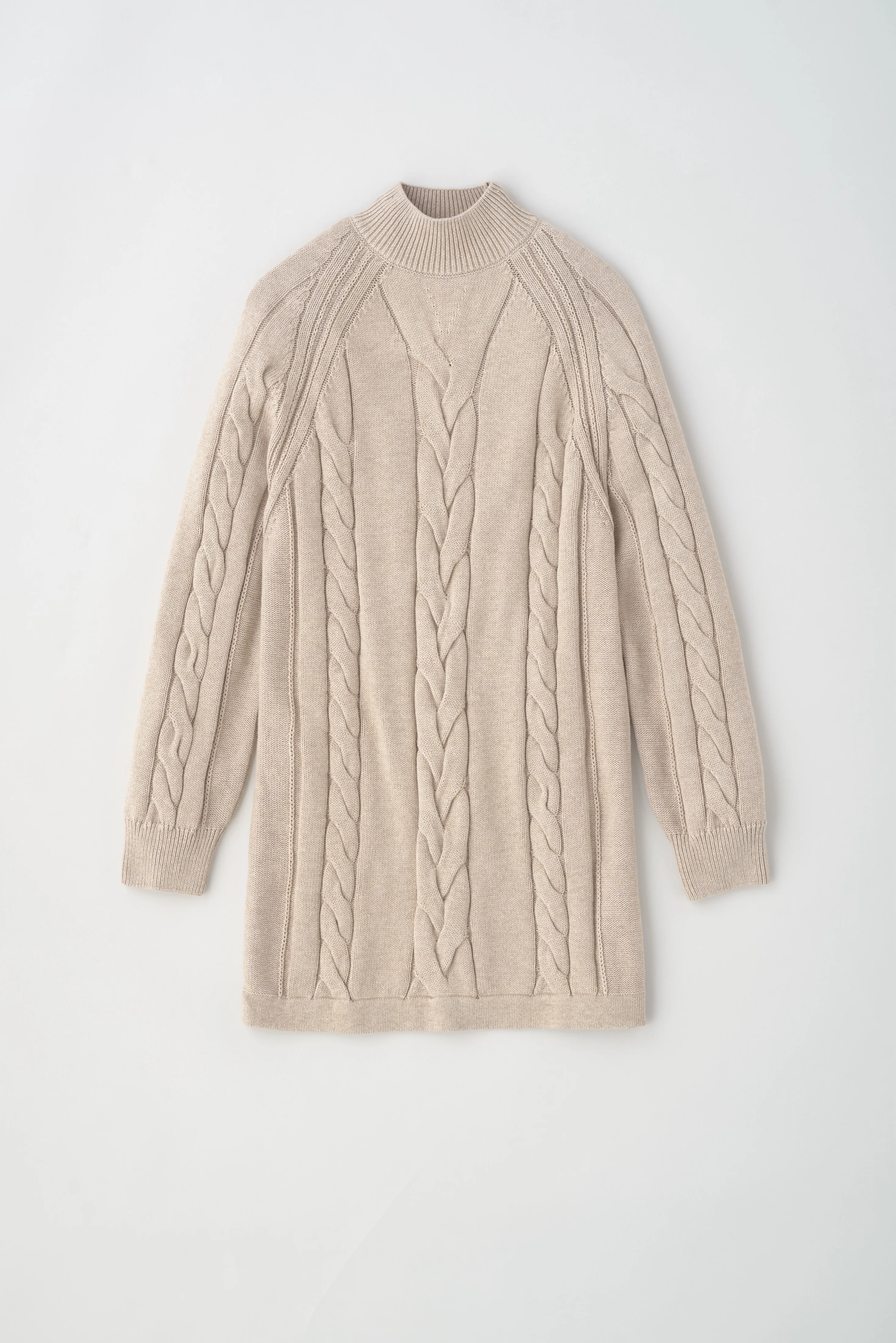 Women's Luxor Cable Dress in Light Nimbus Melange - Image 5