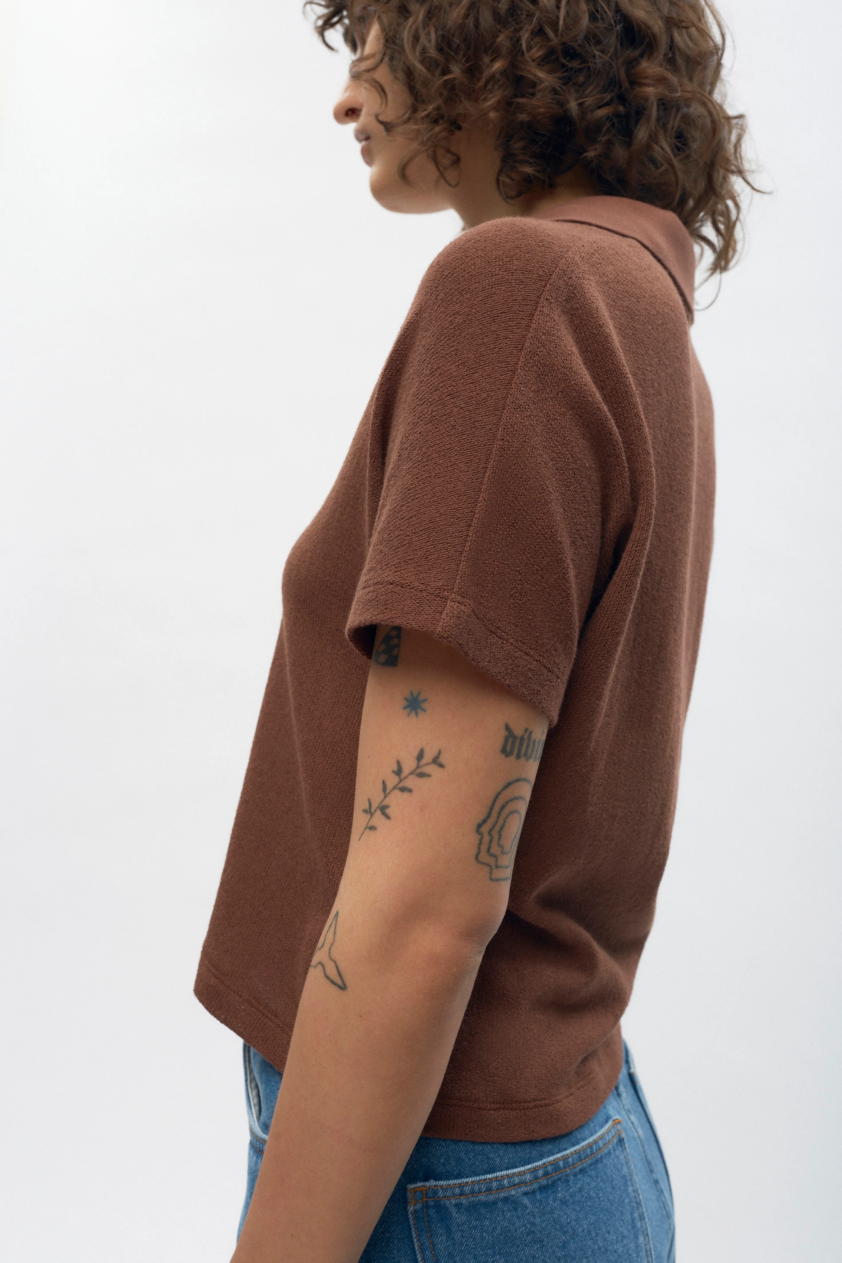 Women's Luxor Jersey Polo in Cappuccino - Image 3