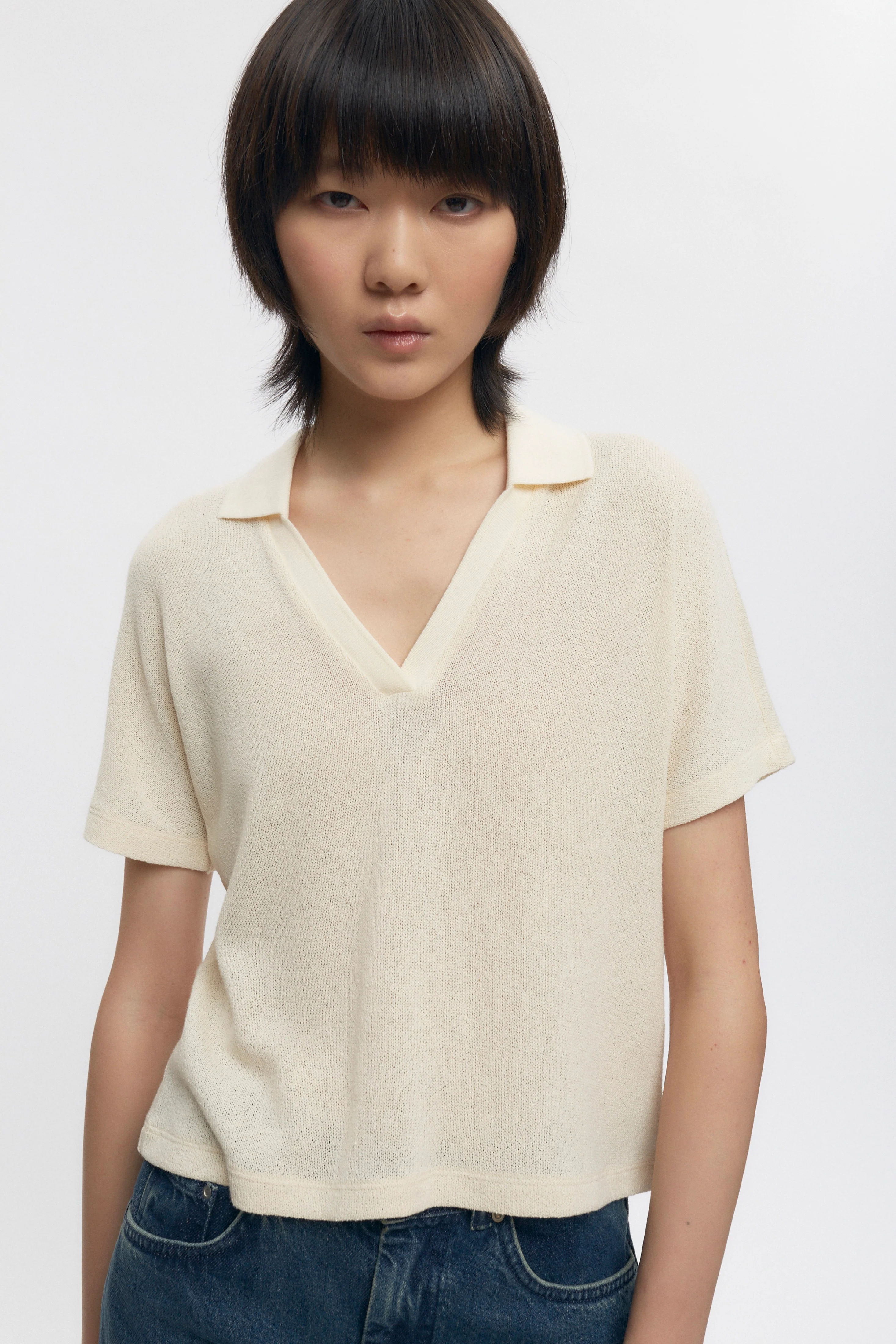 Women's Luxor Jersey Polo in Natural