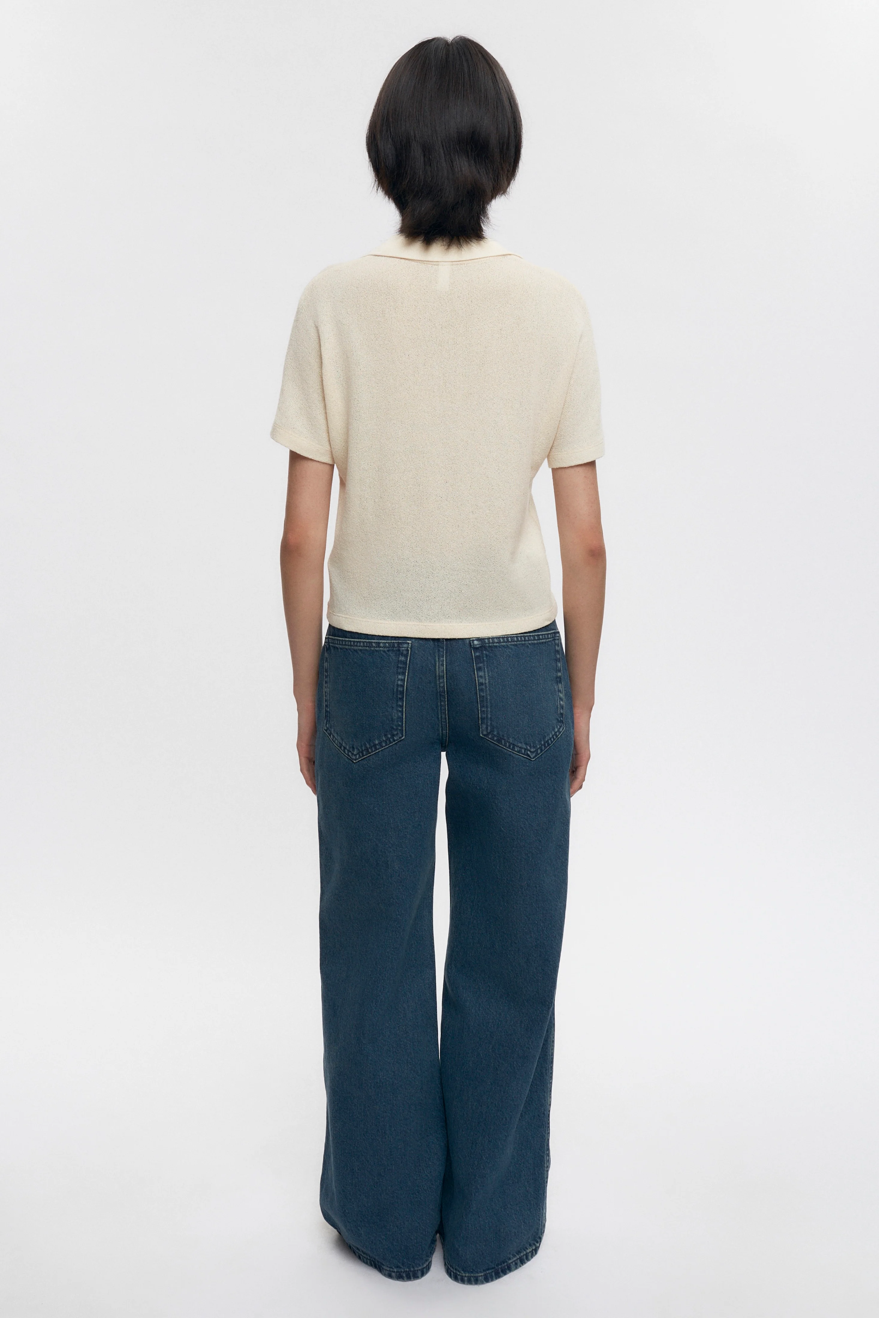 Women's Luxor Jersey Polo in Natural - Image 5