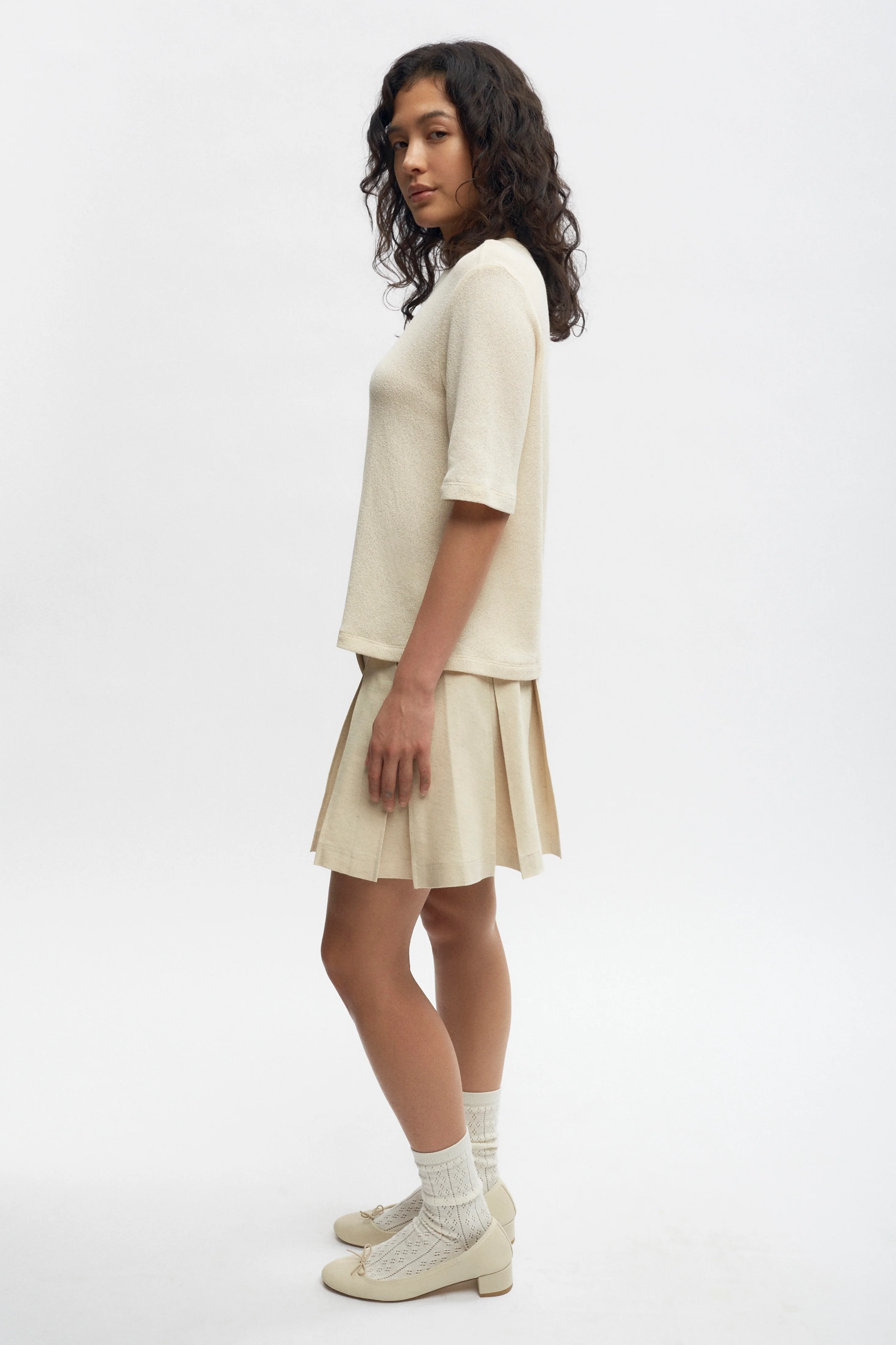 Women's Luxor Jersey Tee in Natural - Image 3