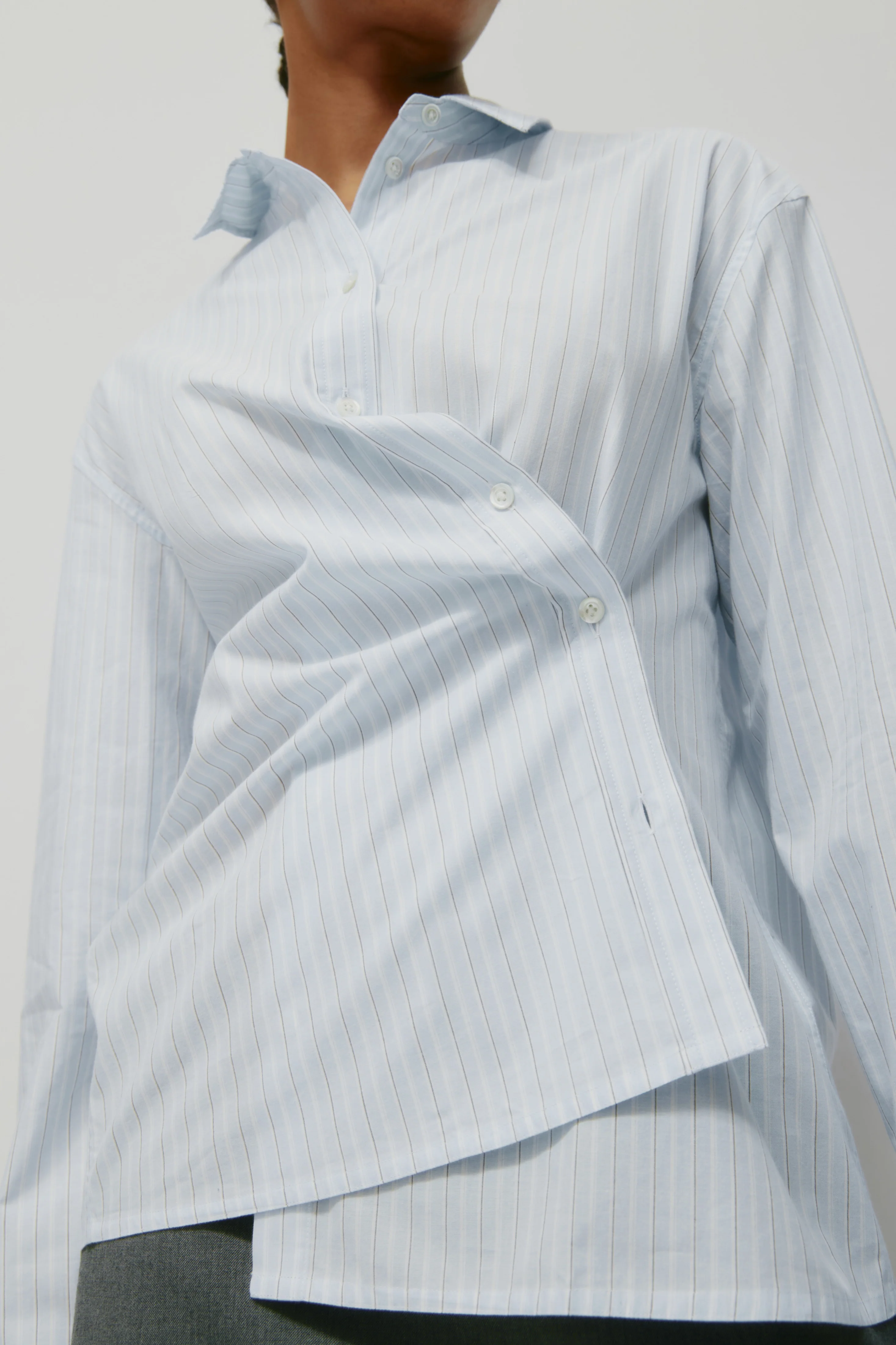 Women's Maraaya Shirt in Blue Aura Stripe - Image 3