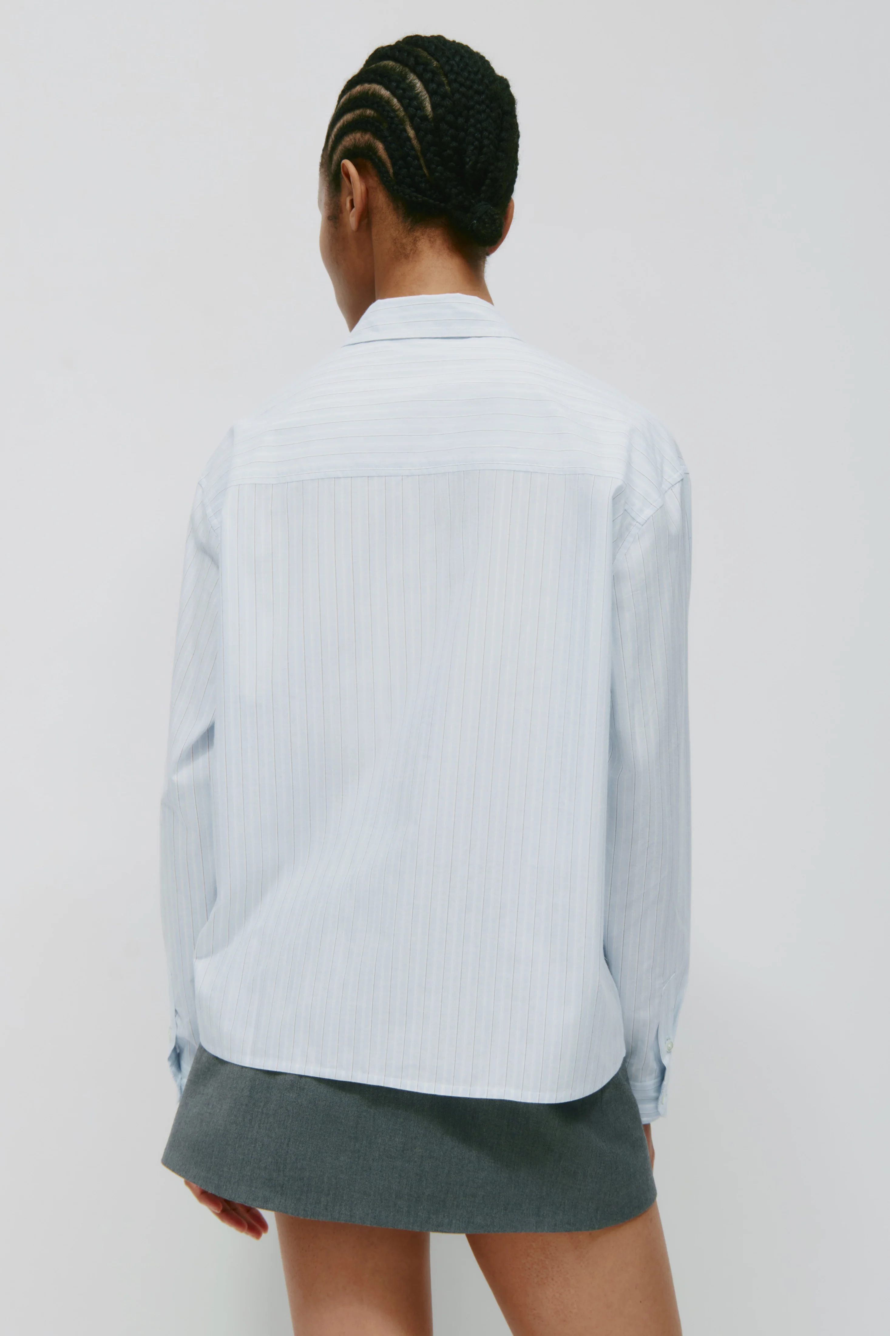 Women's Maraaya Shirt in Blue Aura Stripe - Image 7