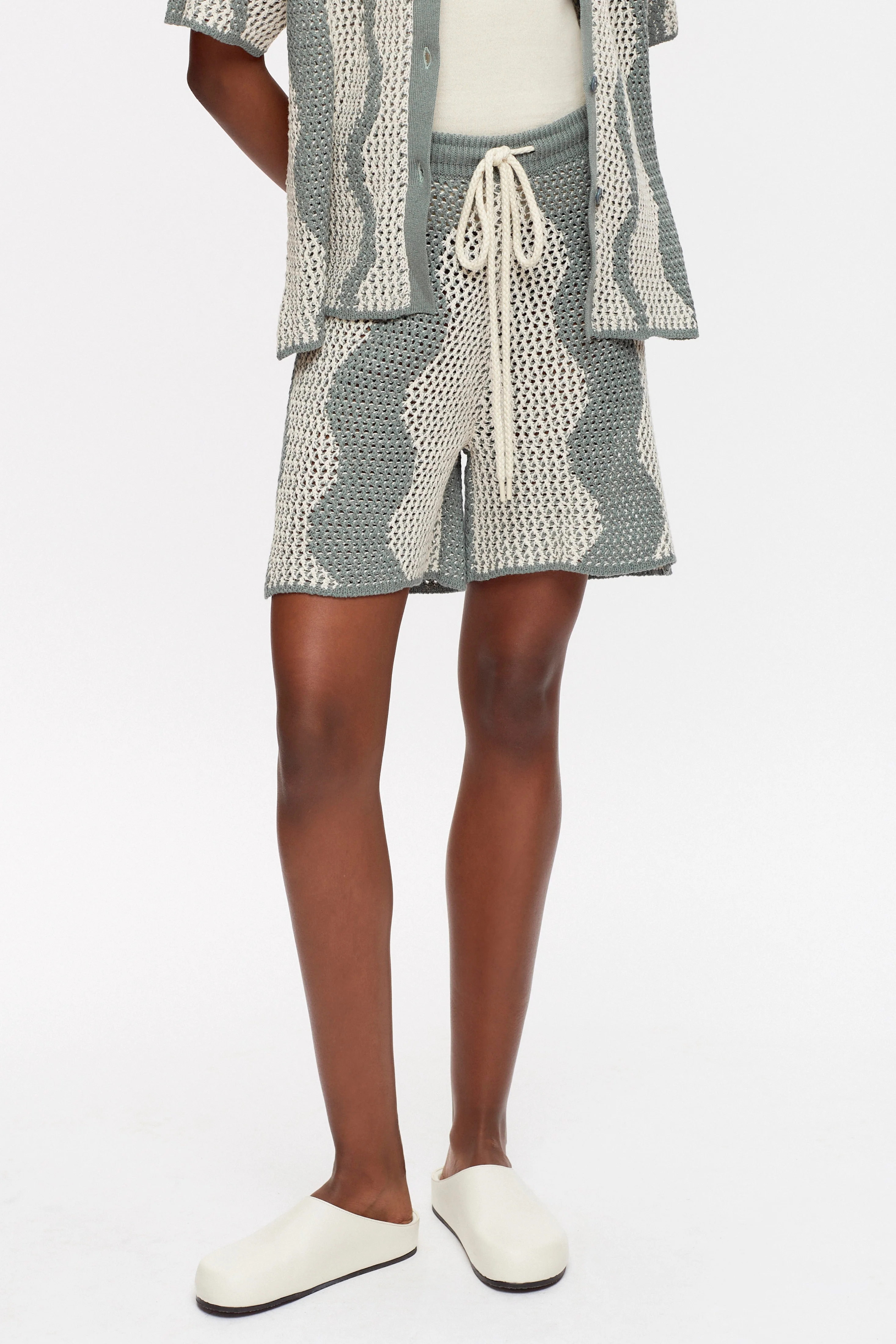 Women's Masrah Knit Short in Farrow/Marshmallow - Image 3