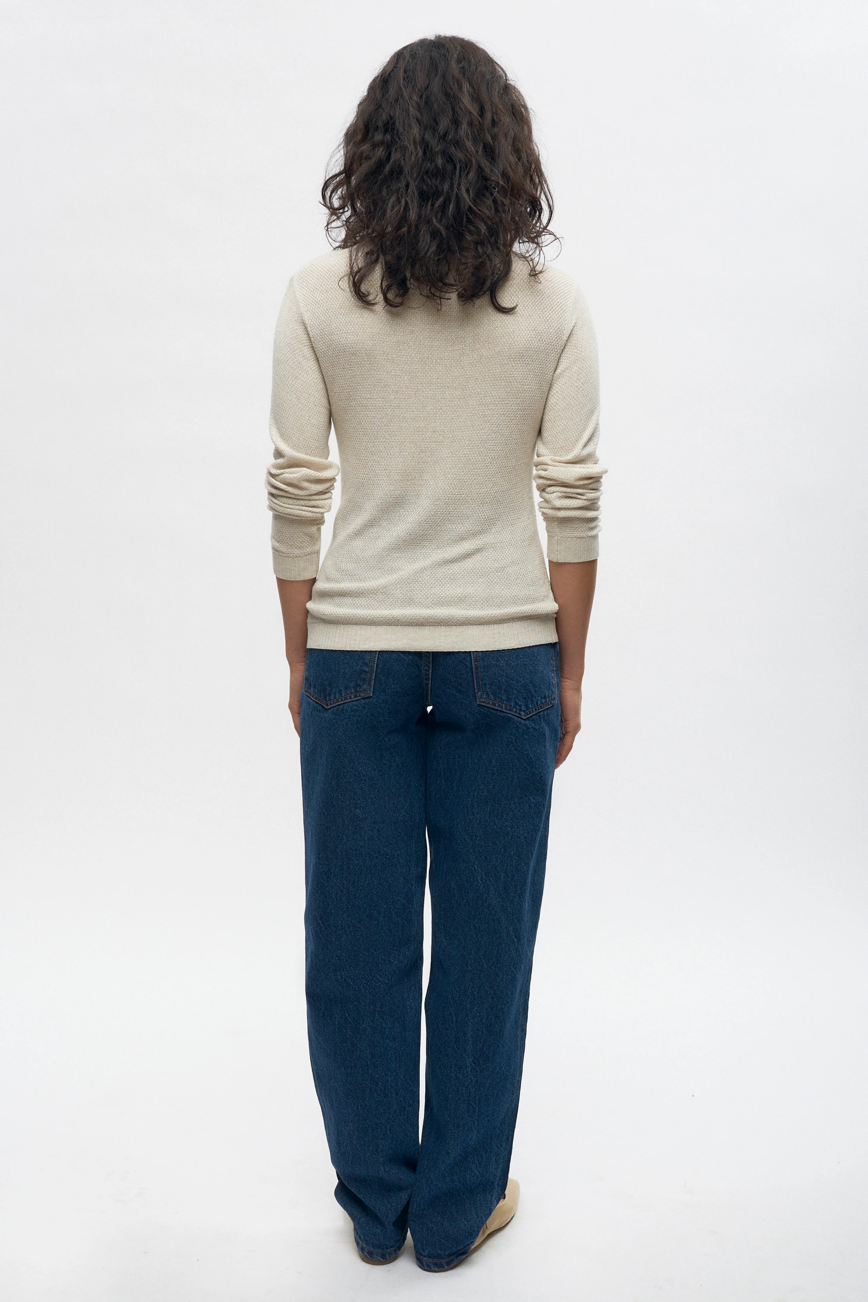 Women's Mesh Longsleeve in Natural - Image 4