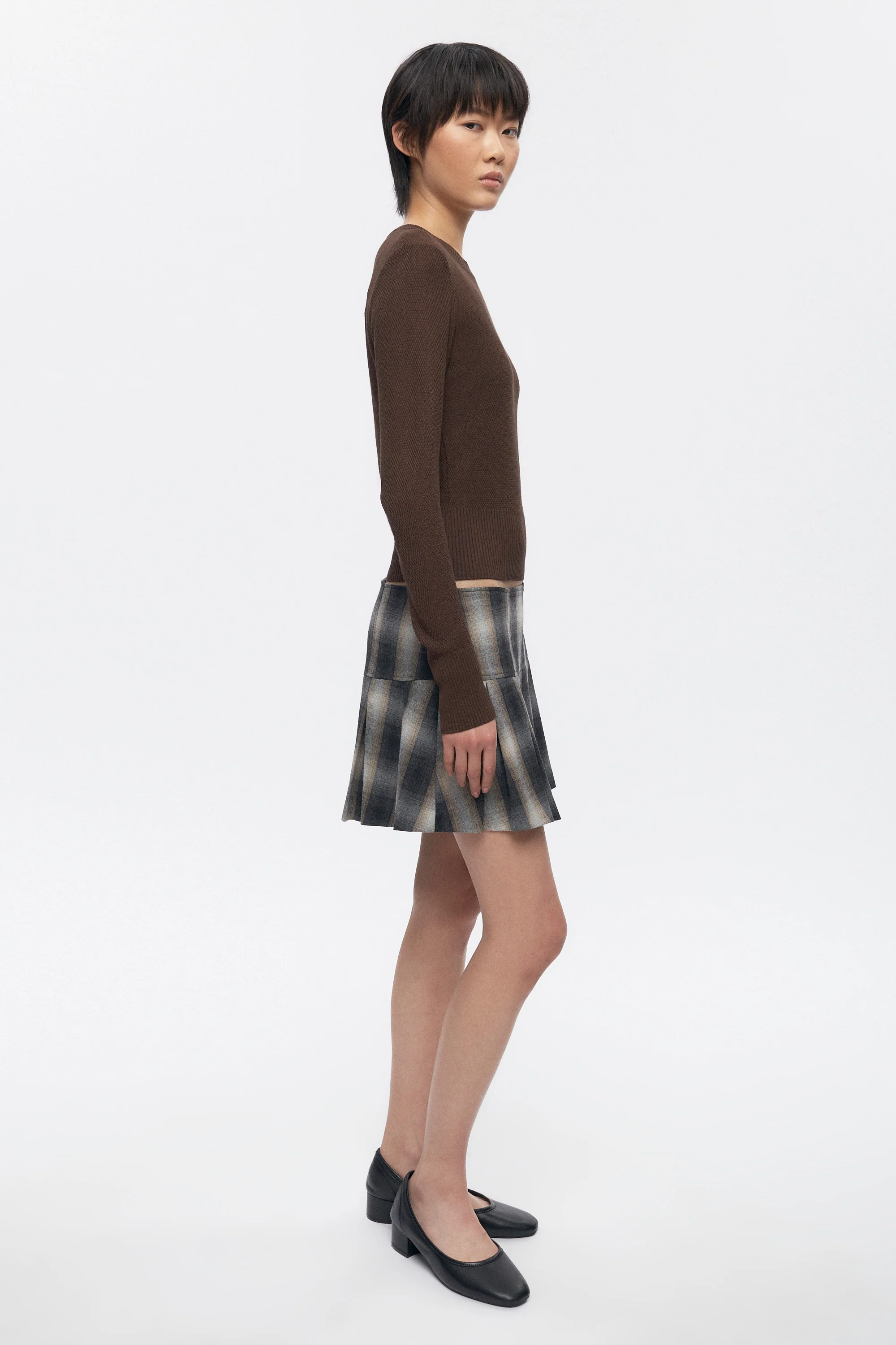 Women's Mesh Rib Longsleeve in Cocoa - Image 5