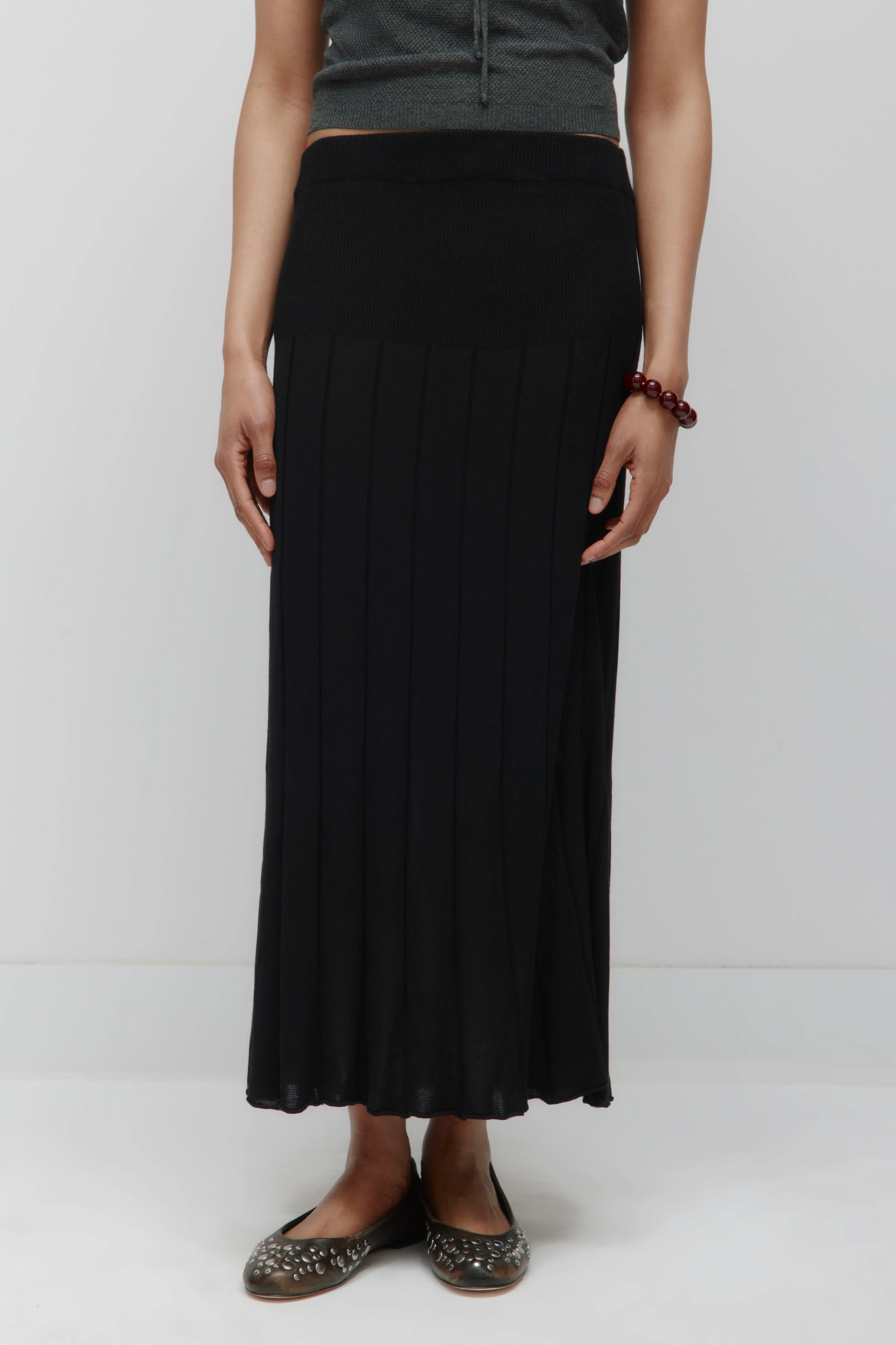 Women's Mesh Skirt in Black - Image 3
