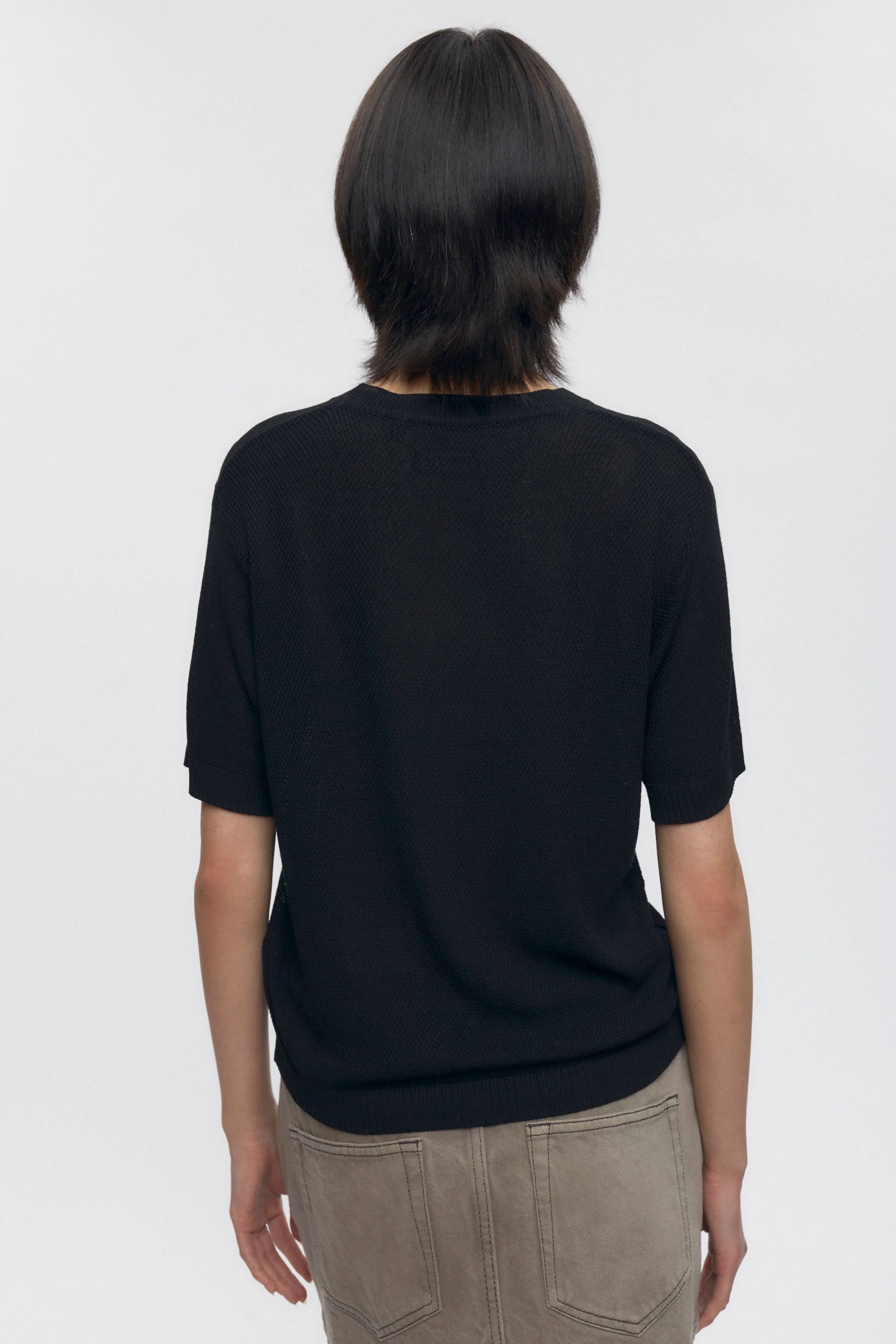 Women's Mesh Tee in Black - Image 4