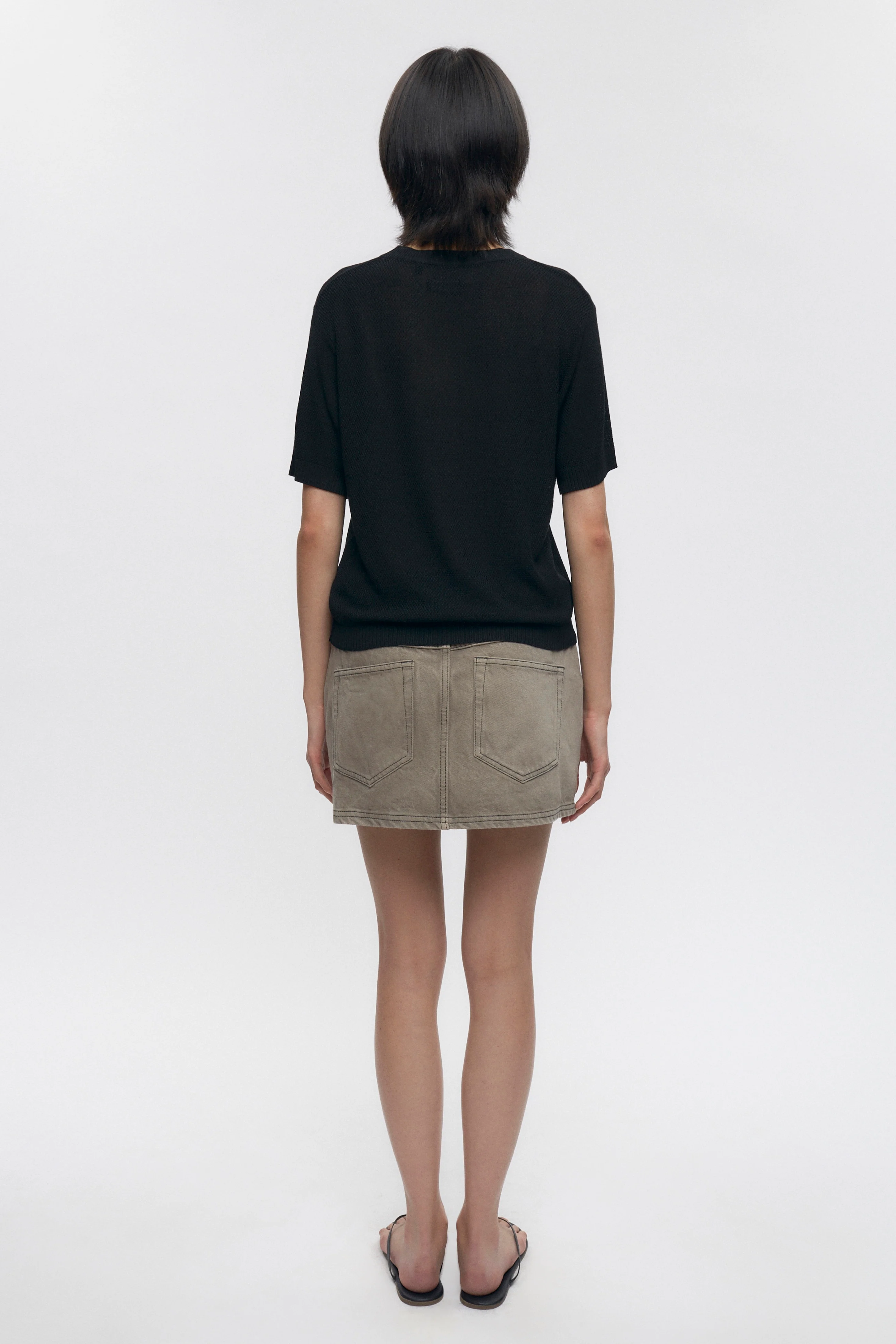 Women's Mesh Tee in Black - Image 5
