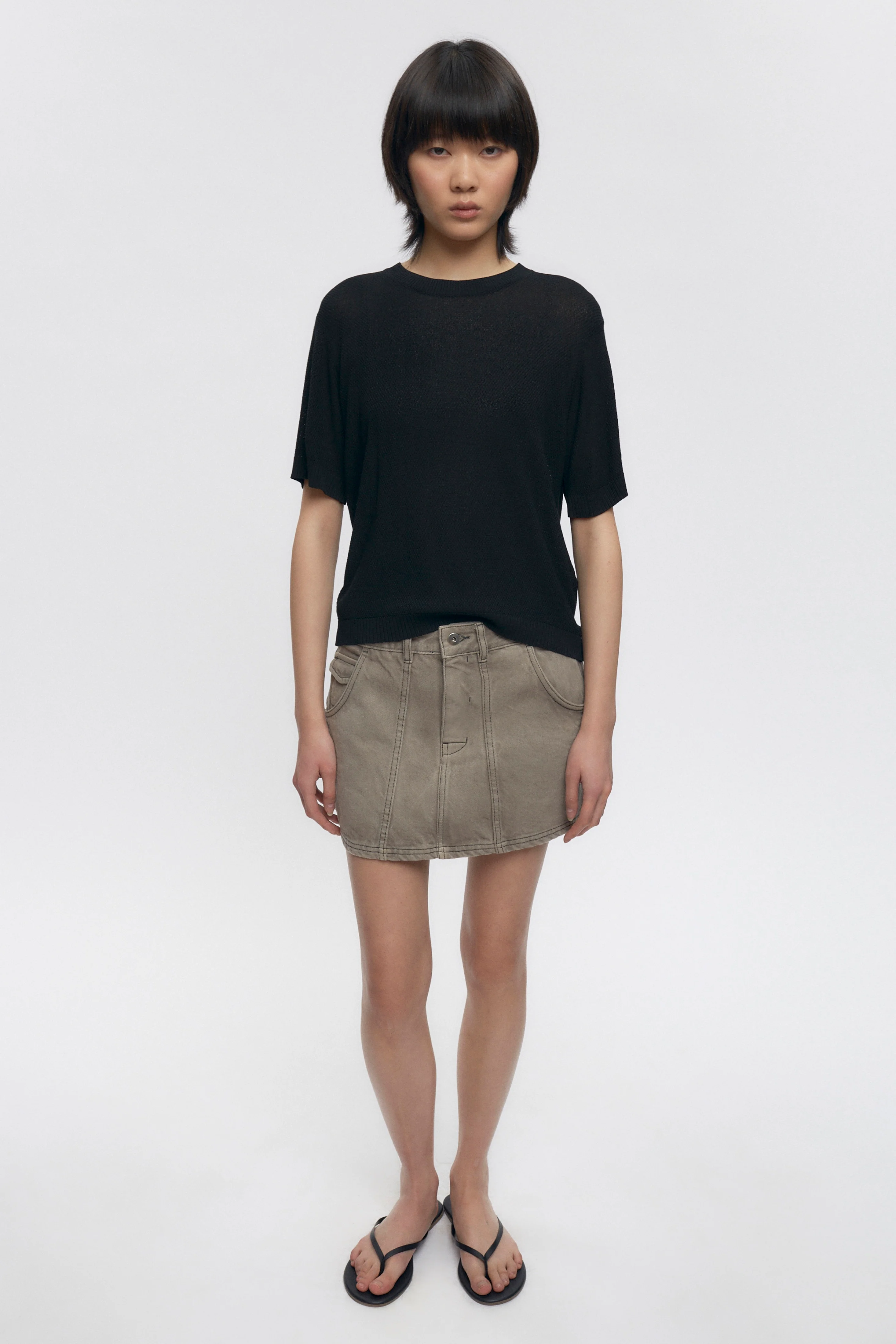 Women's Mesh Tee in Black - Image 6