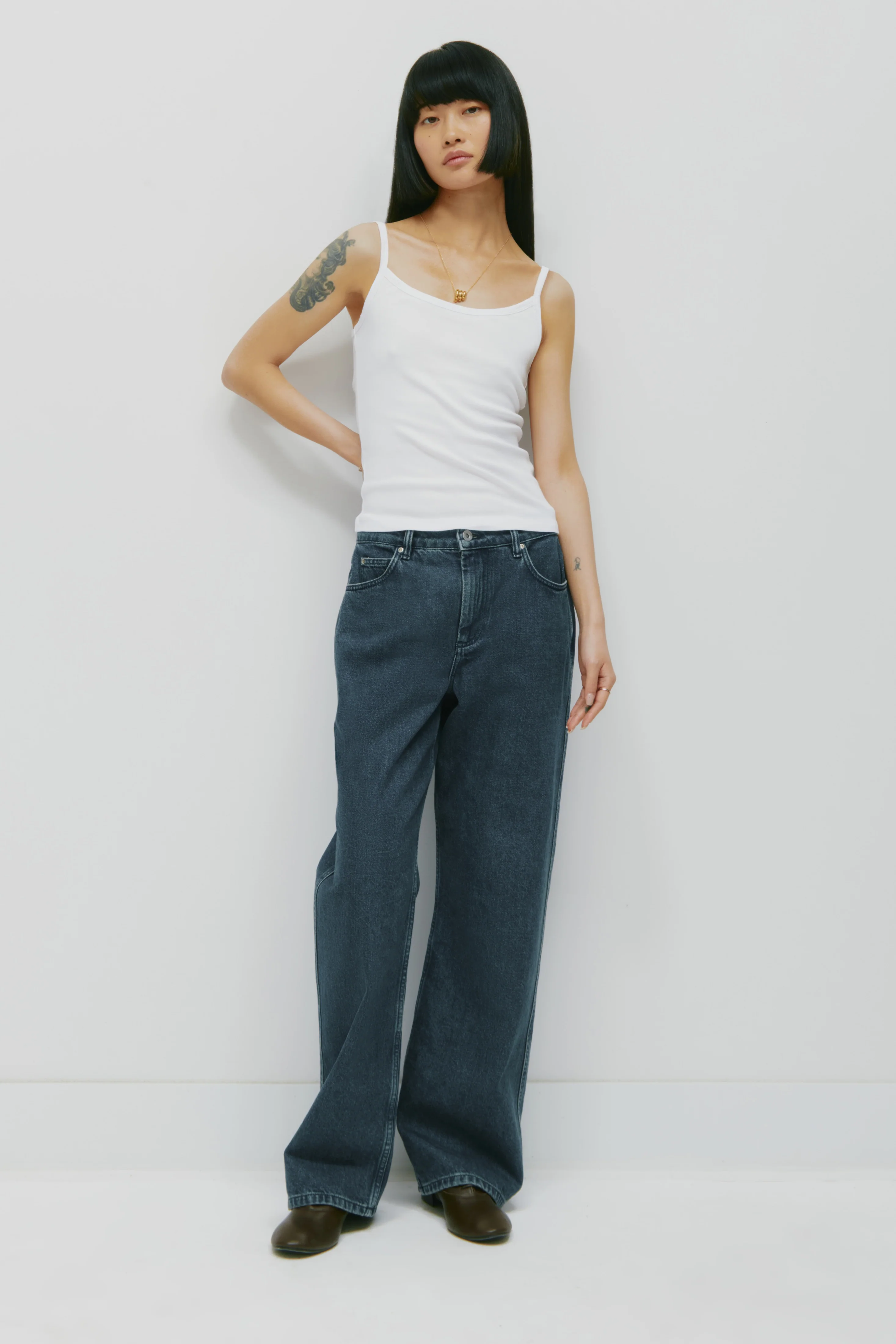 Women's Micro Rib Cami in White - Image 3