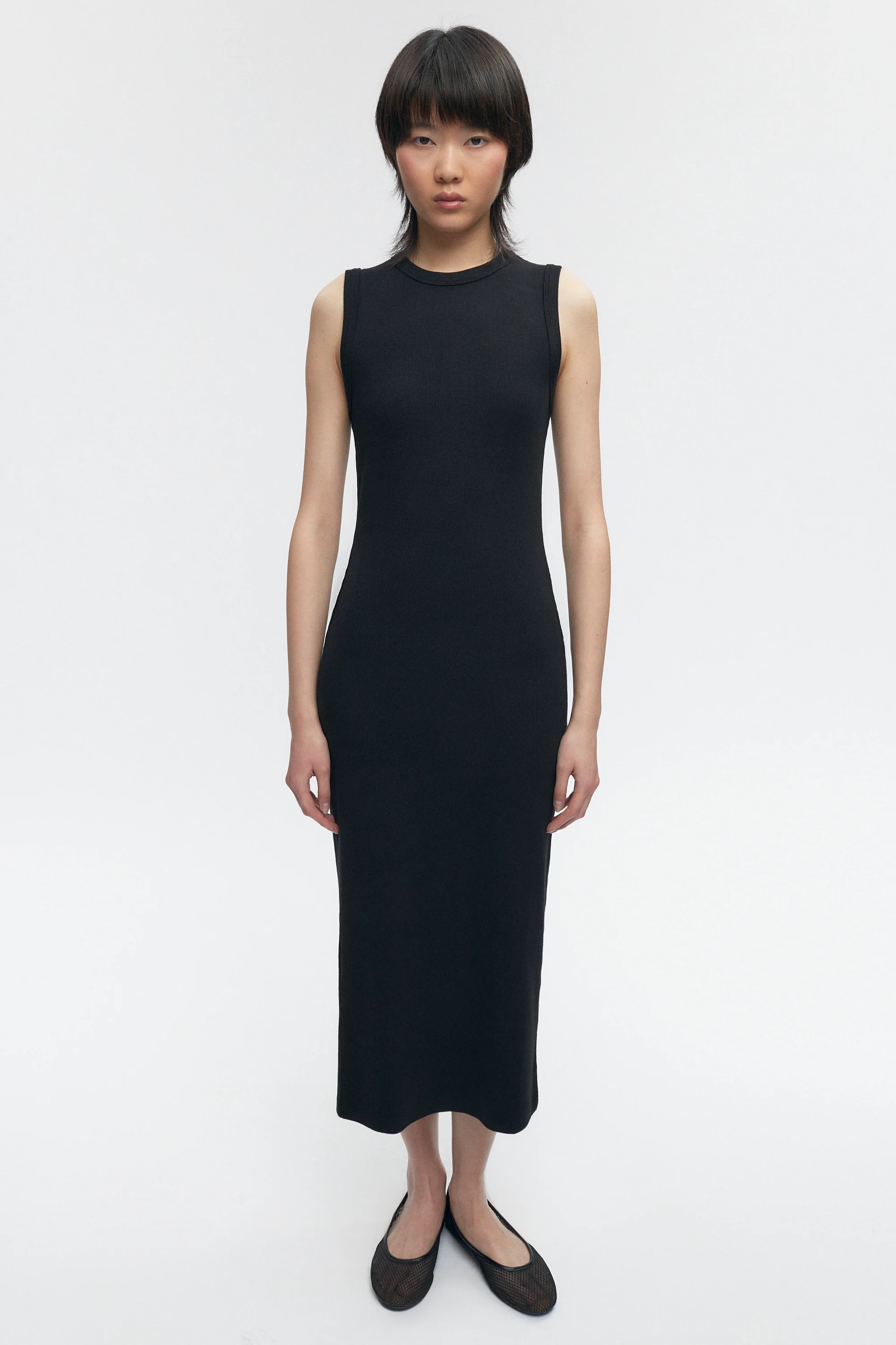Women's Midi Racer Dress in Black